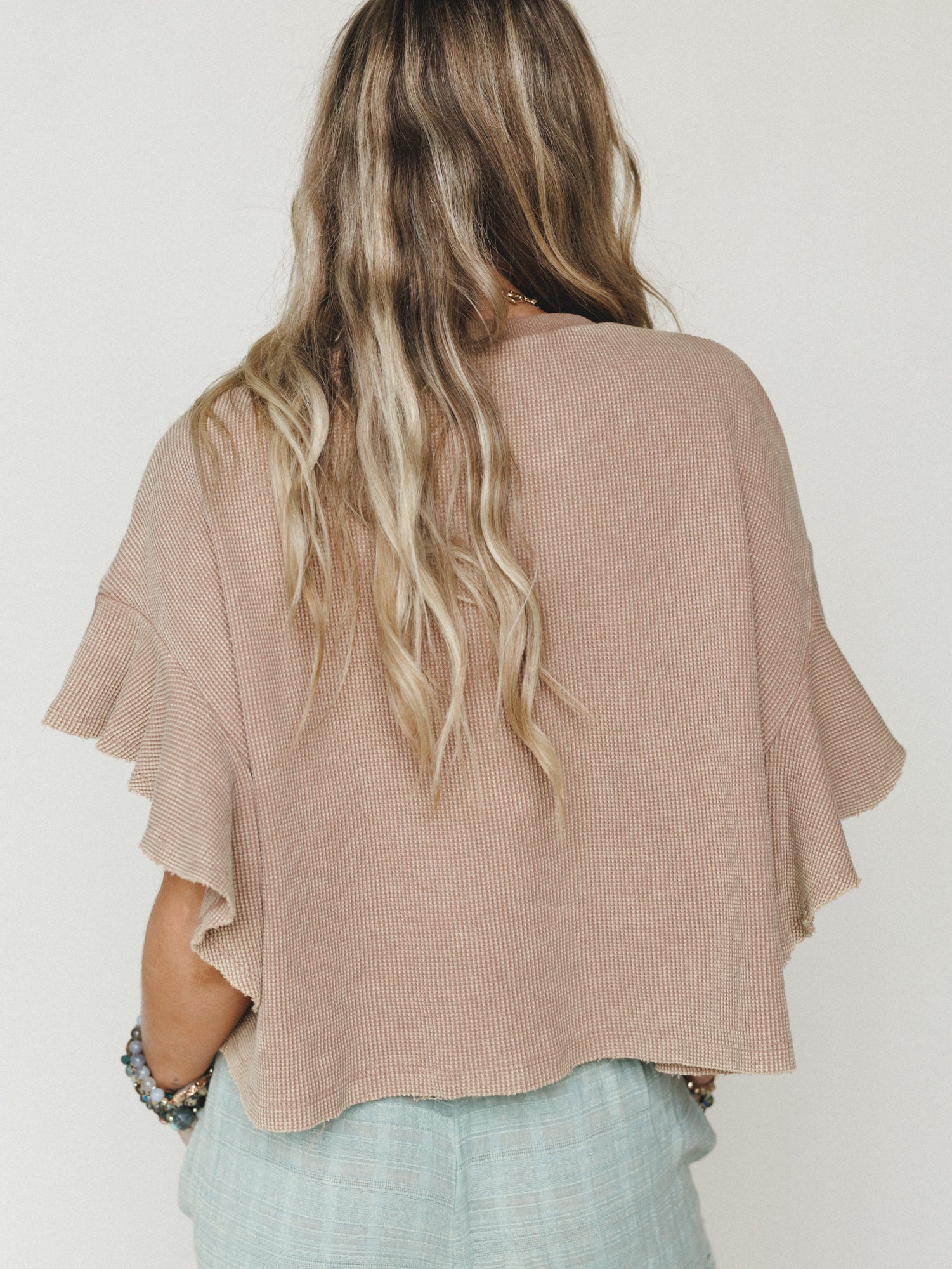 Ruffle Sleeve Tee - Coco - Image 4