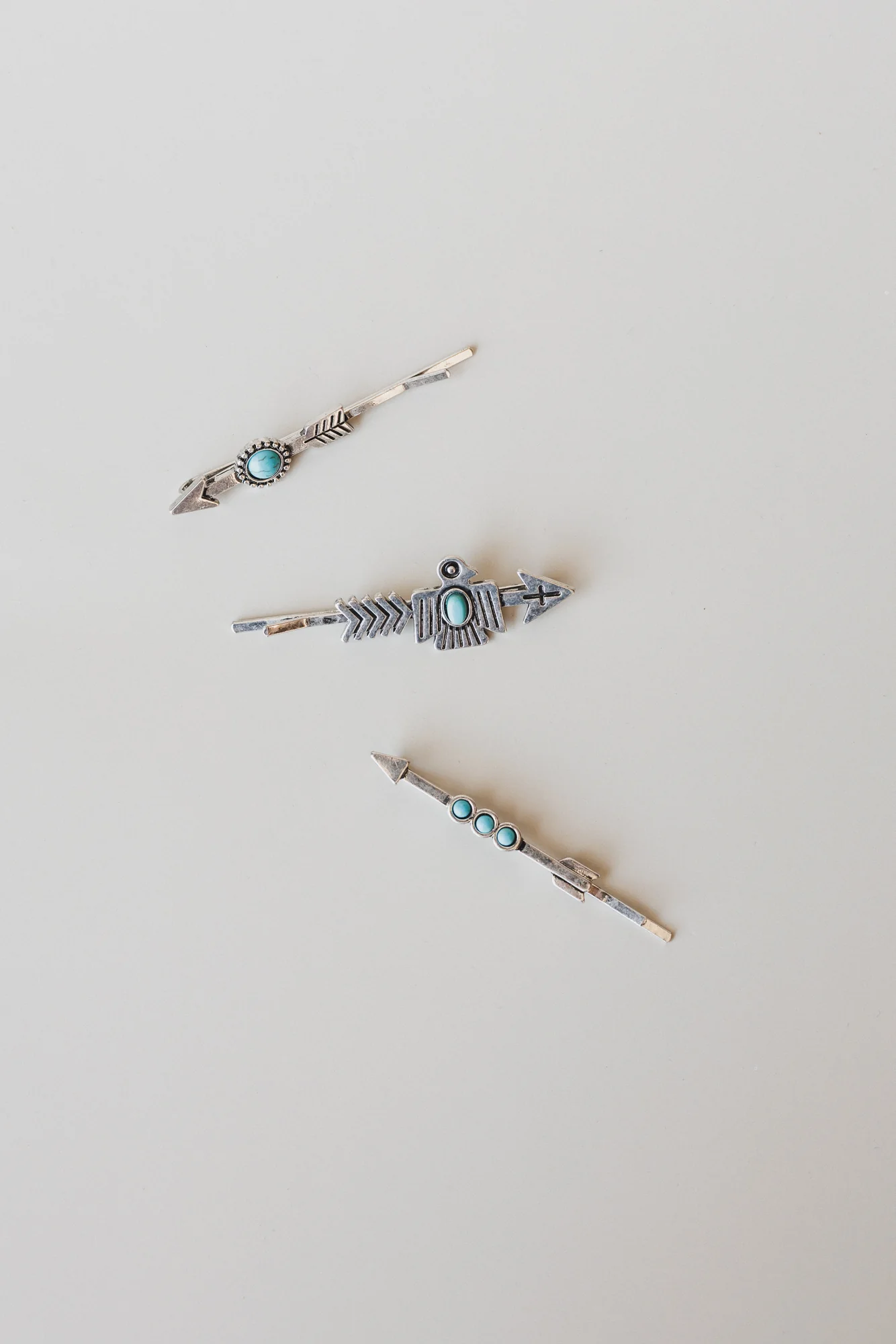 Rustic Arrows Hair Pin Set - Turquoise - Image 3