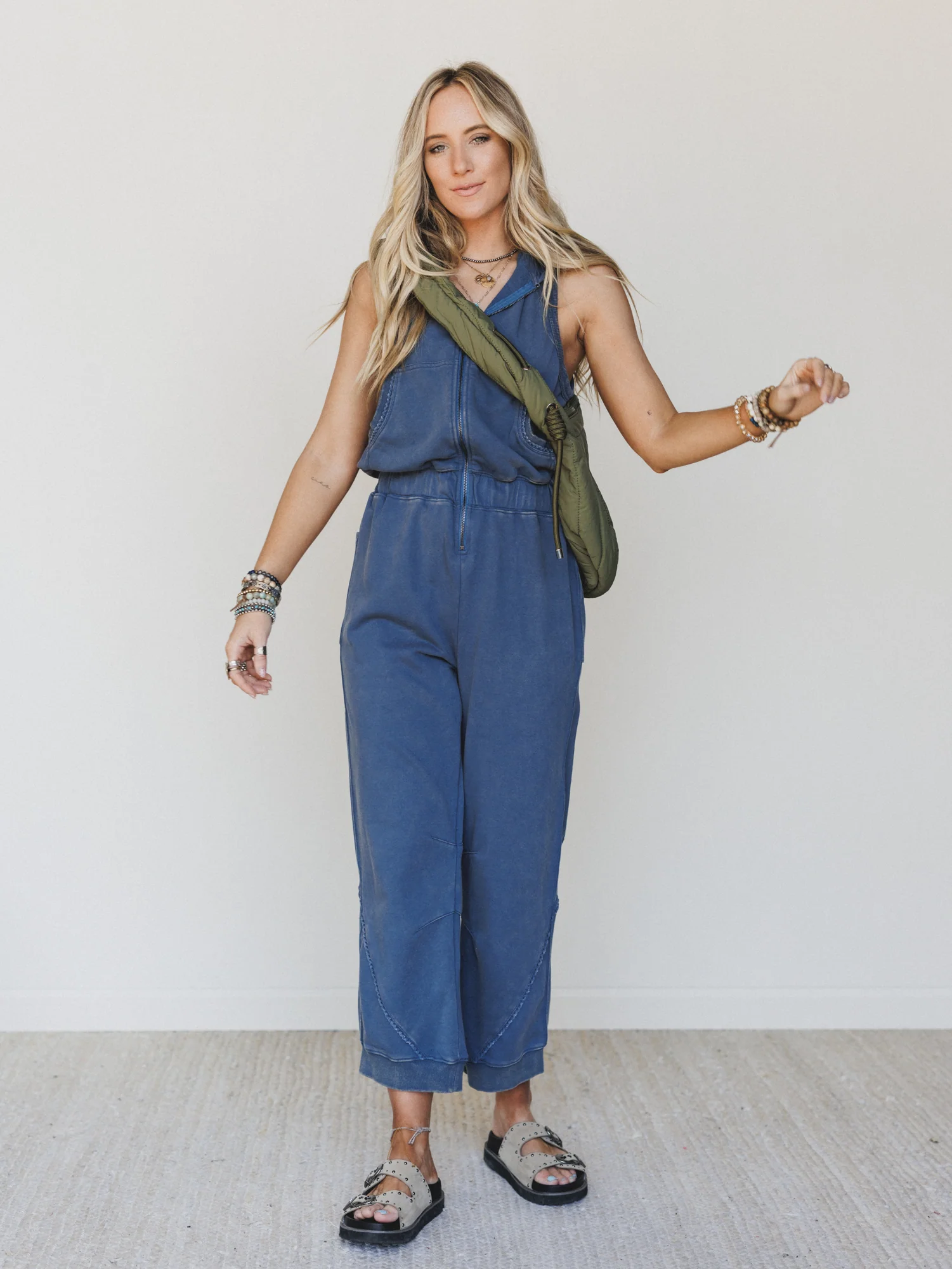 Ryder Hooded Jumpsuit - Denim