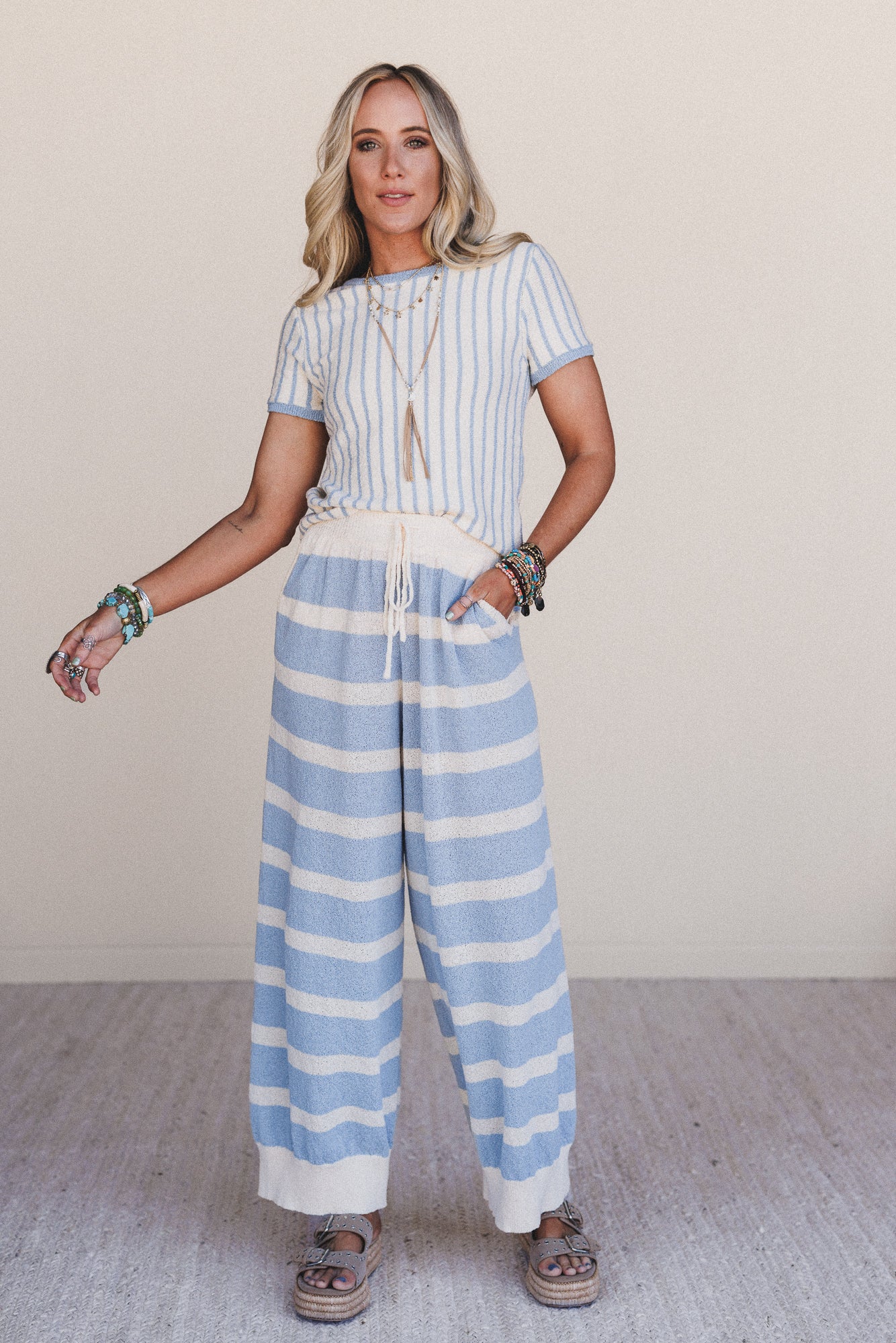 Salt Kissed Striped Top - Ivory Multi - Image 2