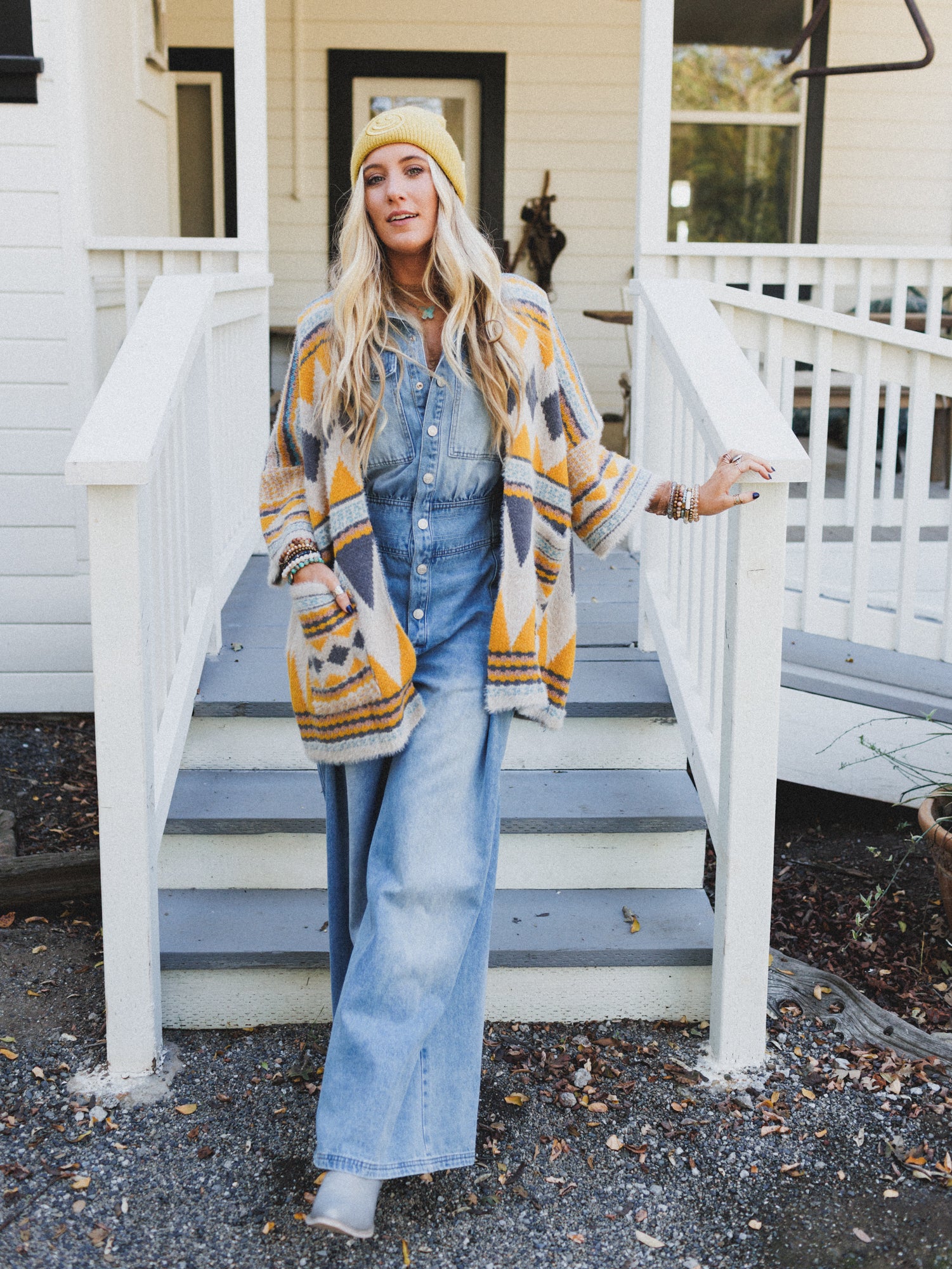Sami Button Up Jumpsuit - Light Denim - Image 6
