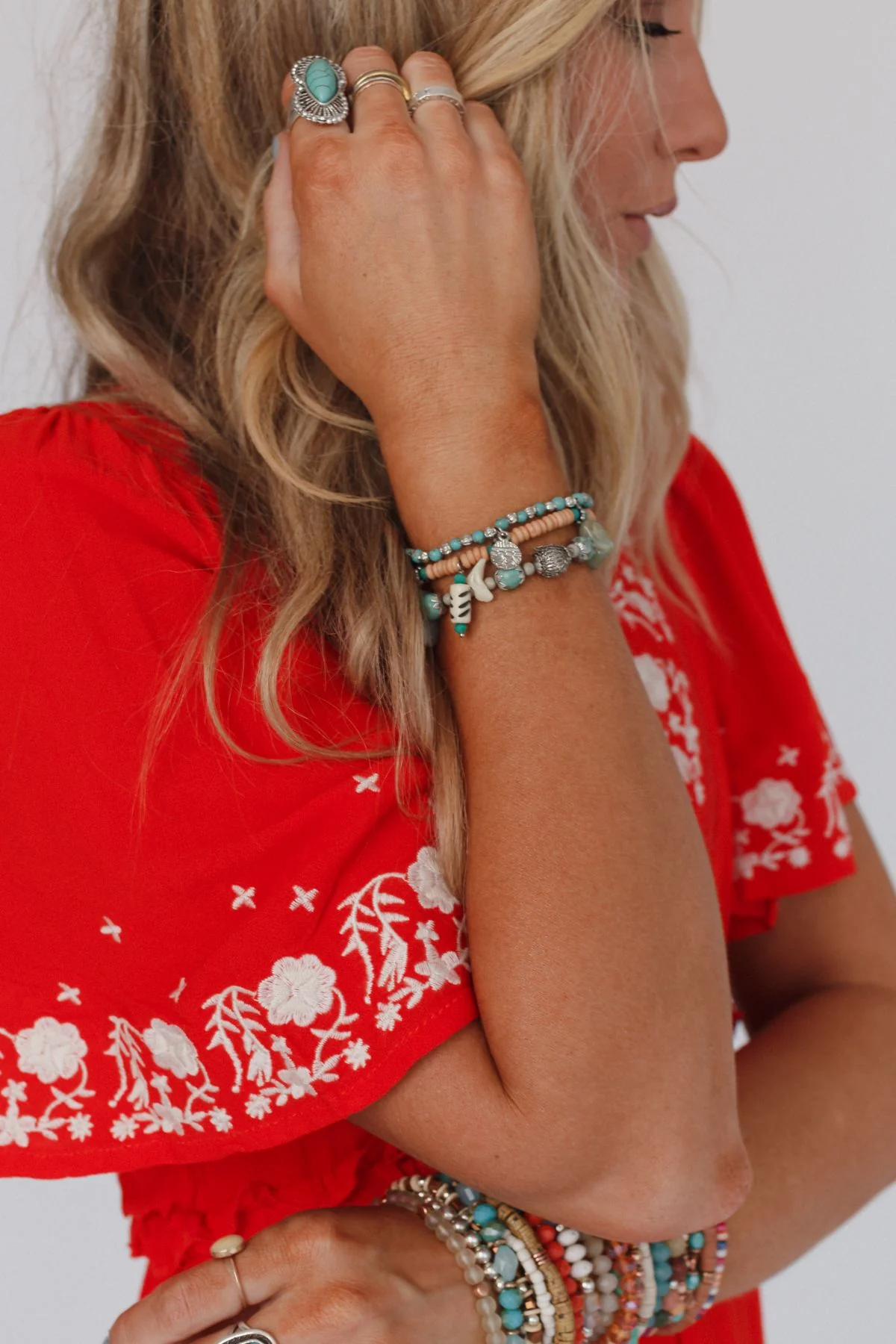 San Antonio Bracelet Set - Turquoise - Image 6