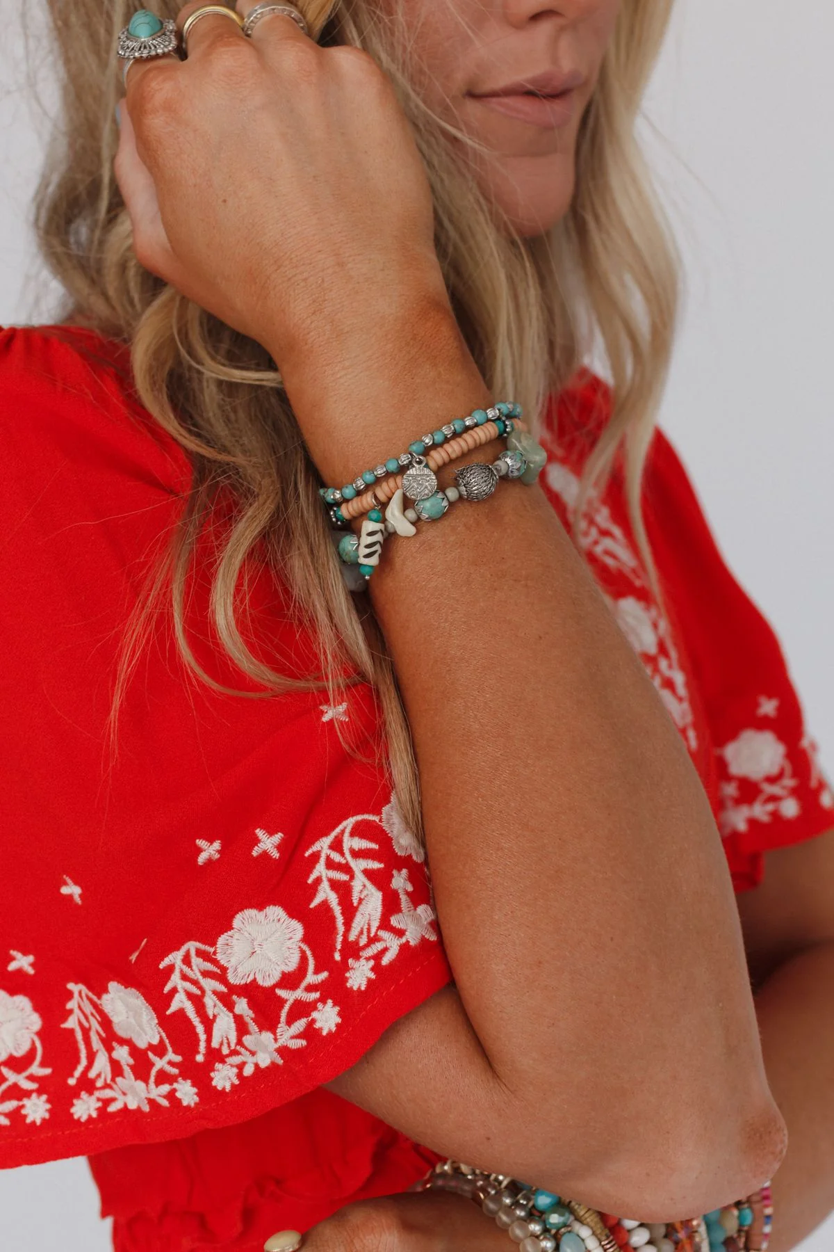 San Antonio Bracelet Set - Turquoise - Image 3