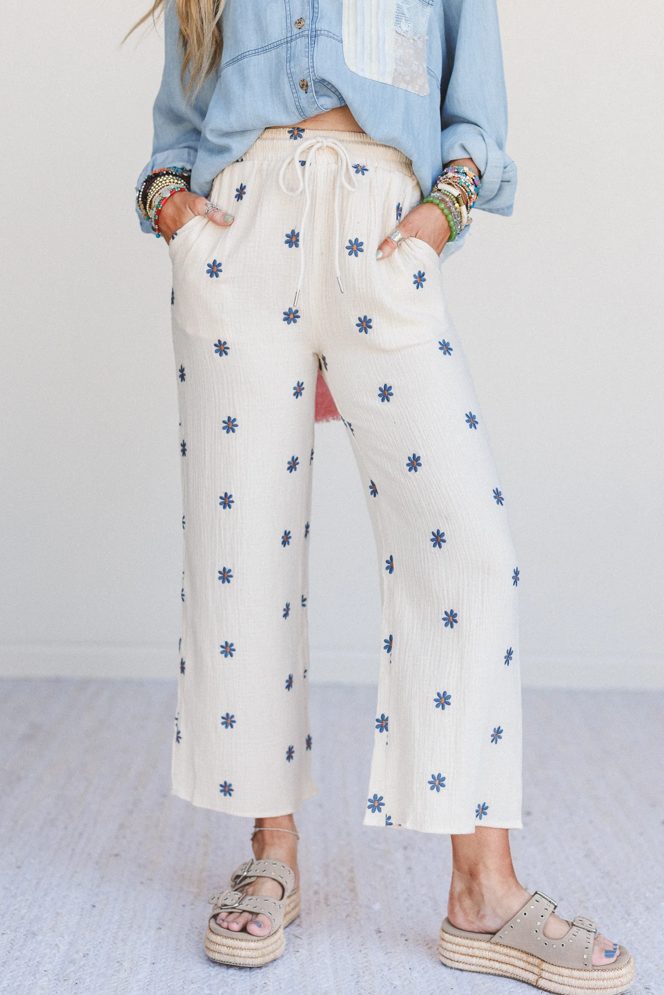 Savanna Spots Drawstring Pants - Natural - Image 3
