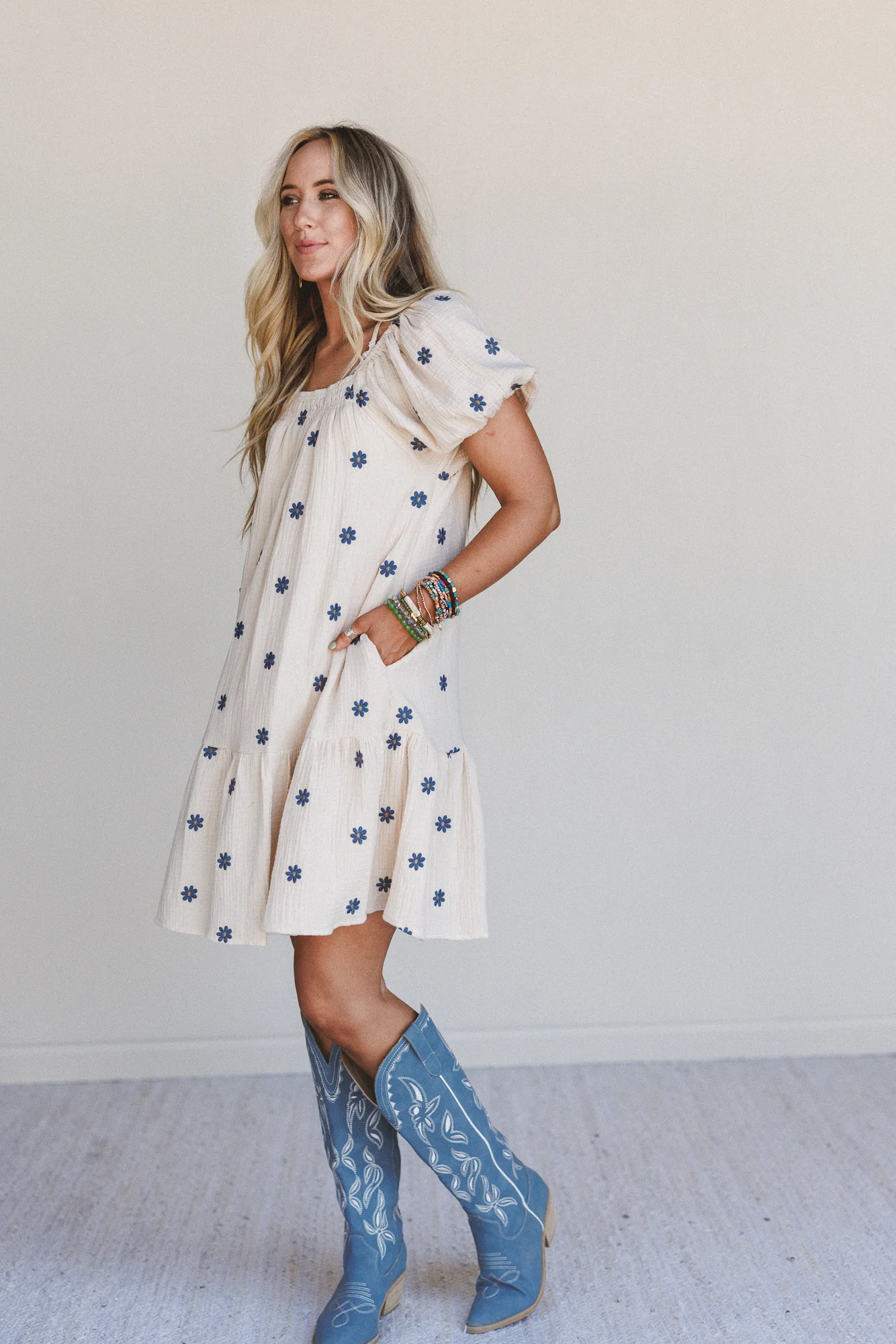 Savanna Spots Dress - Natural - Image 4