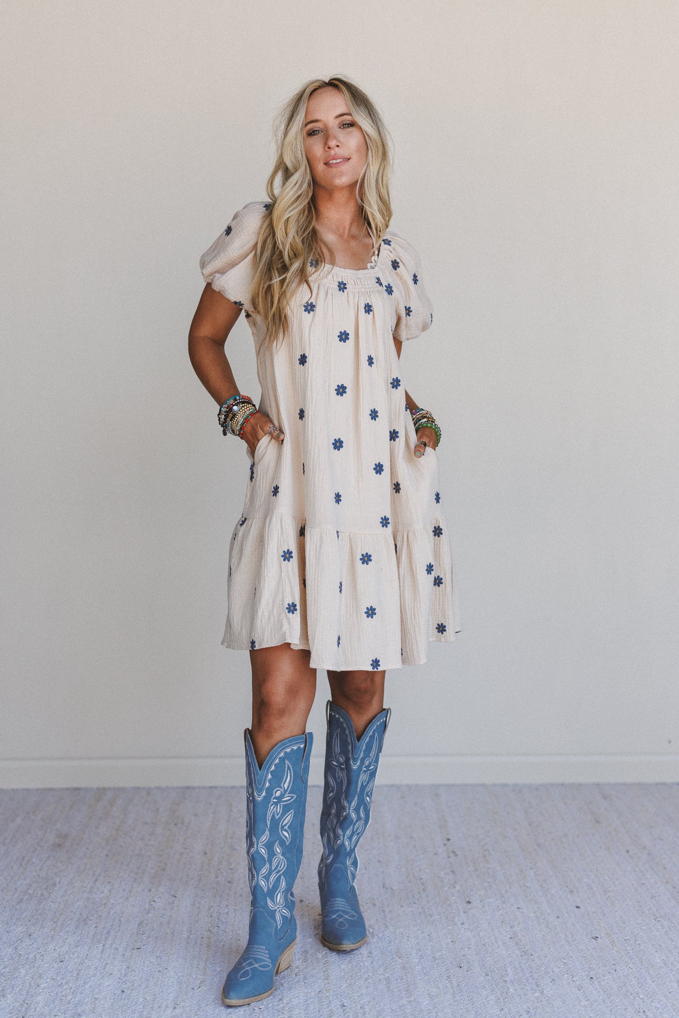Savanna Spots Dress - Natural - Image 6