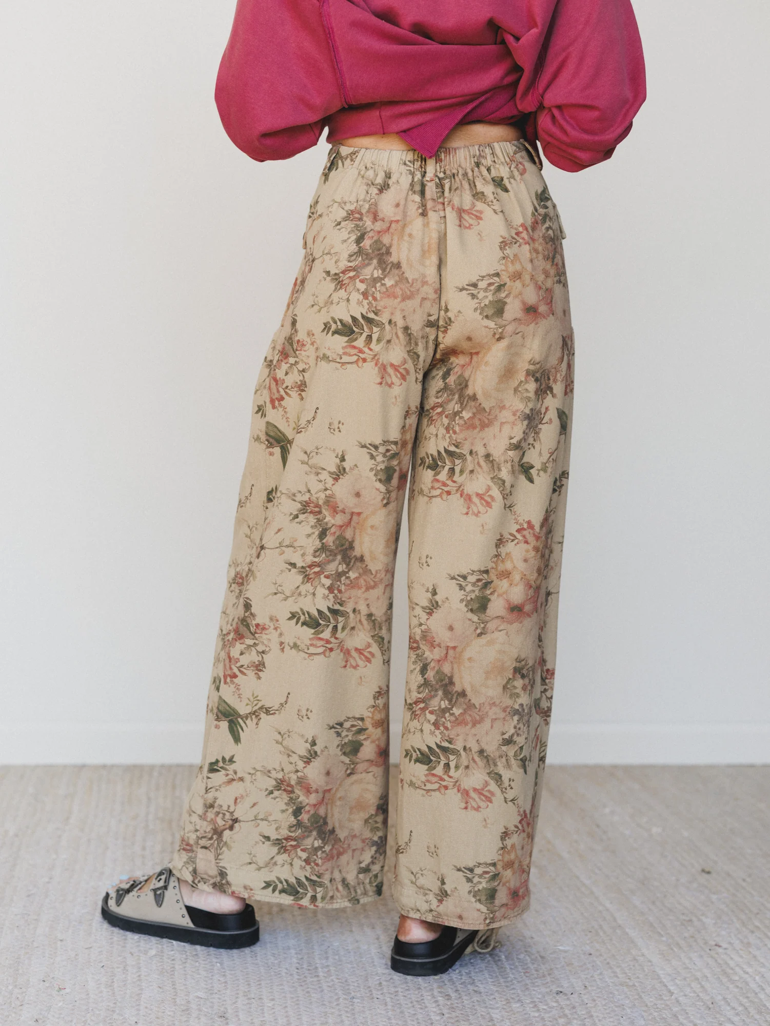 Season of Florals Pants - Tan - Image 6