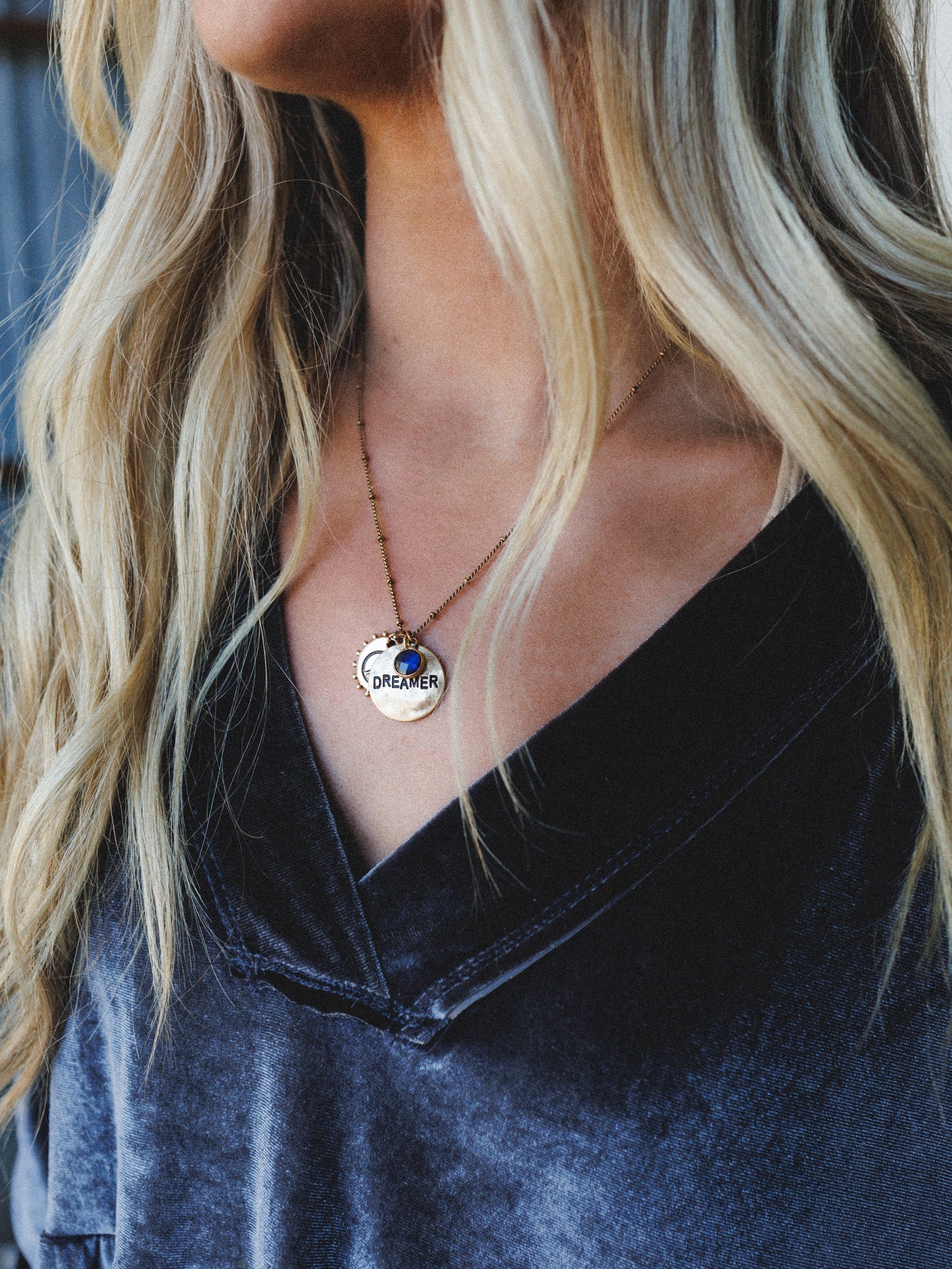 September Dreamer Birthstone Necklace - Sapphire - Image 3