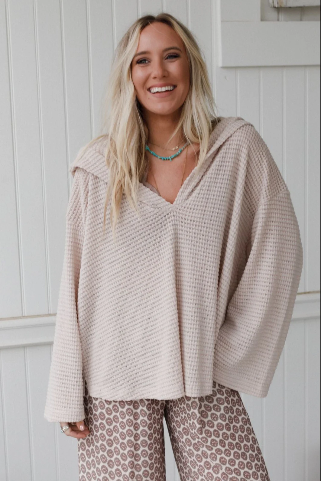 The Nest Serene Textured Top - Oatmeal - Image 4