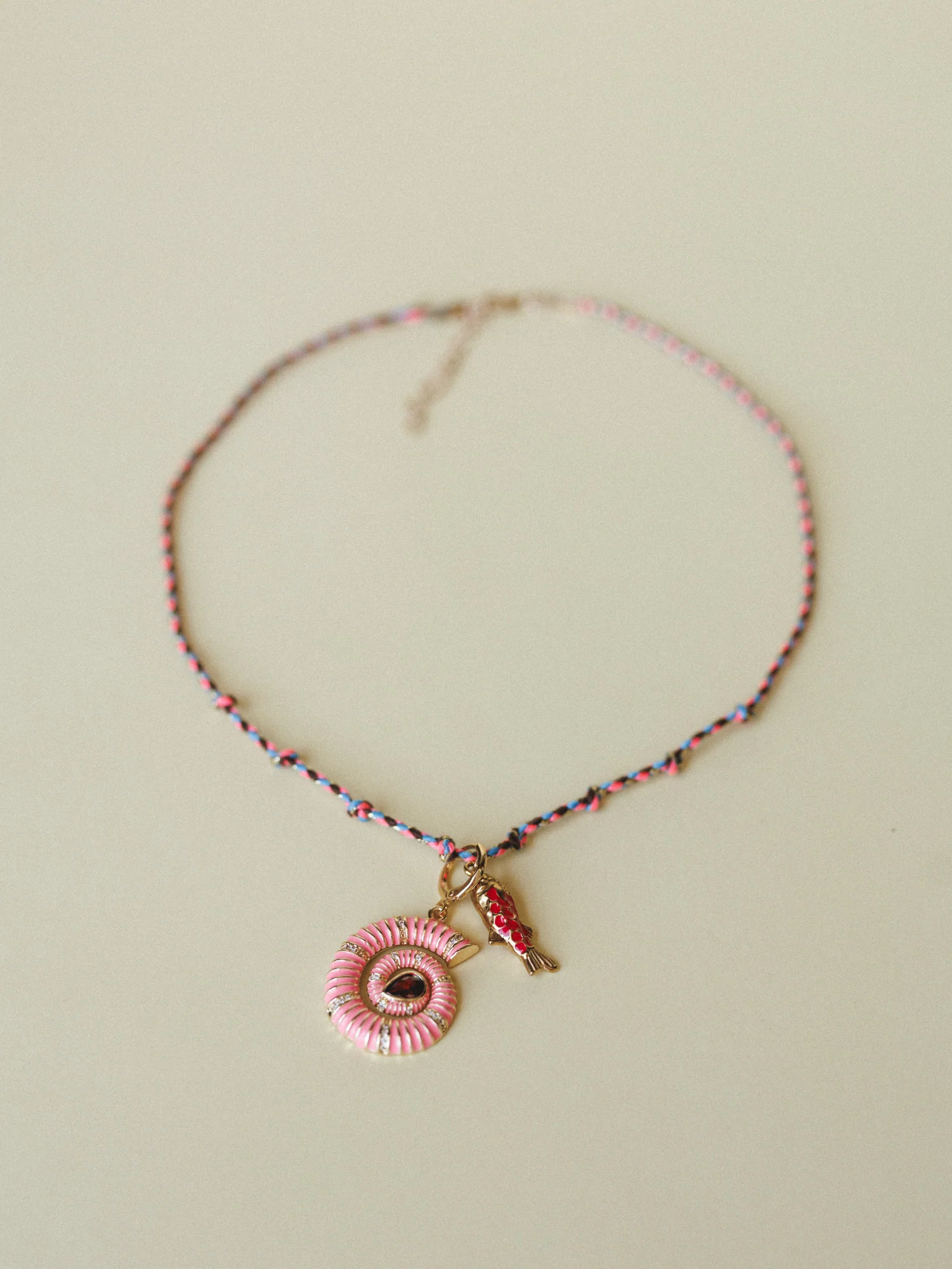 Serene Shell Necklace - Pink - Image 2