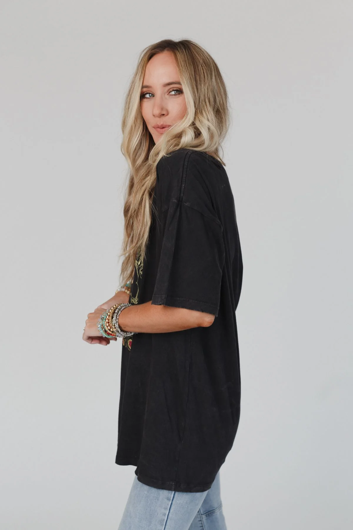 Share The Love Graphic Tee - Charcoal - Image 6
