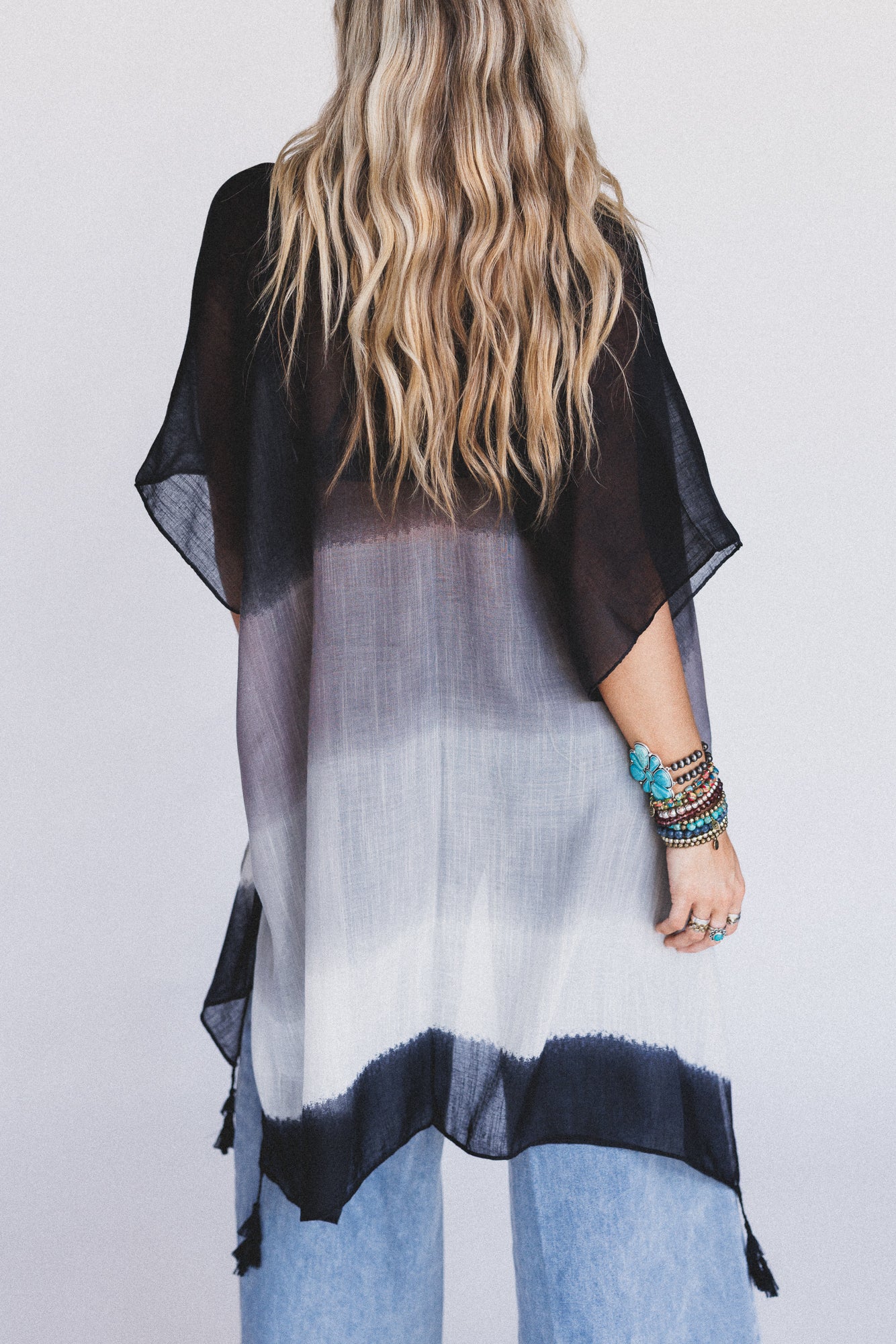Sienna Soul Ombre Kimono - Black - Image 5