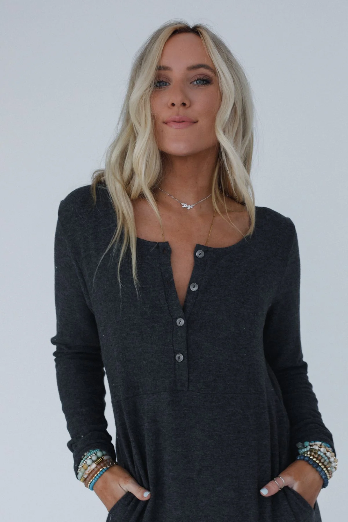 The Nest Simply Comfort Dress - Charcoal - Image 4