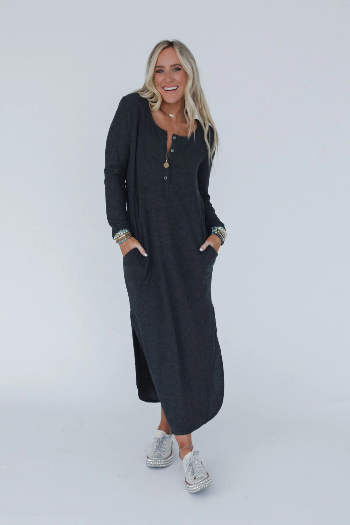 The Nest Simply Comfort Dress - Charcoal