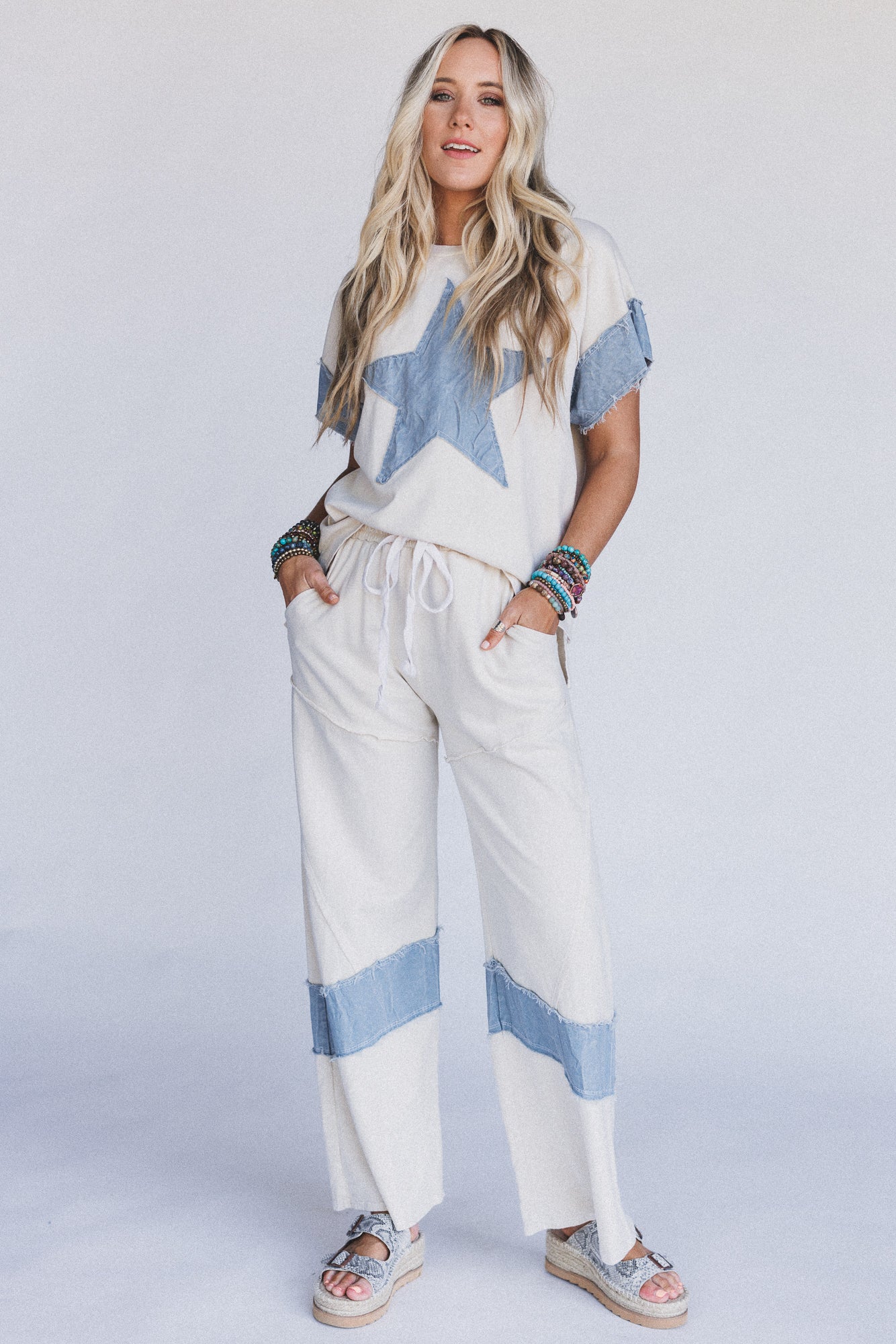 Skybound Soul Denim Patched Pants - Natural - Image 6