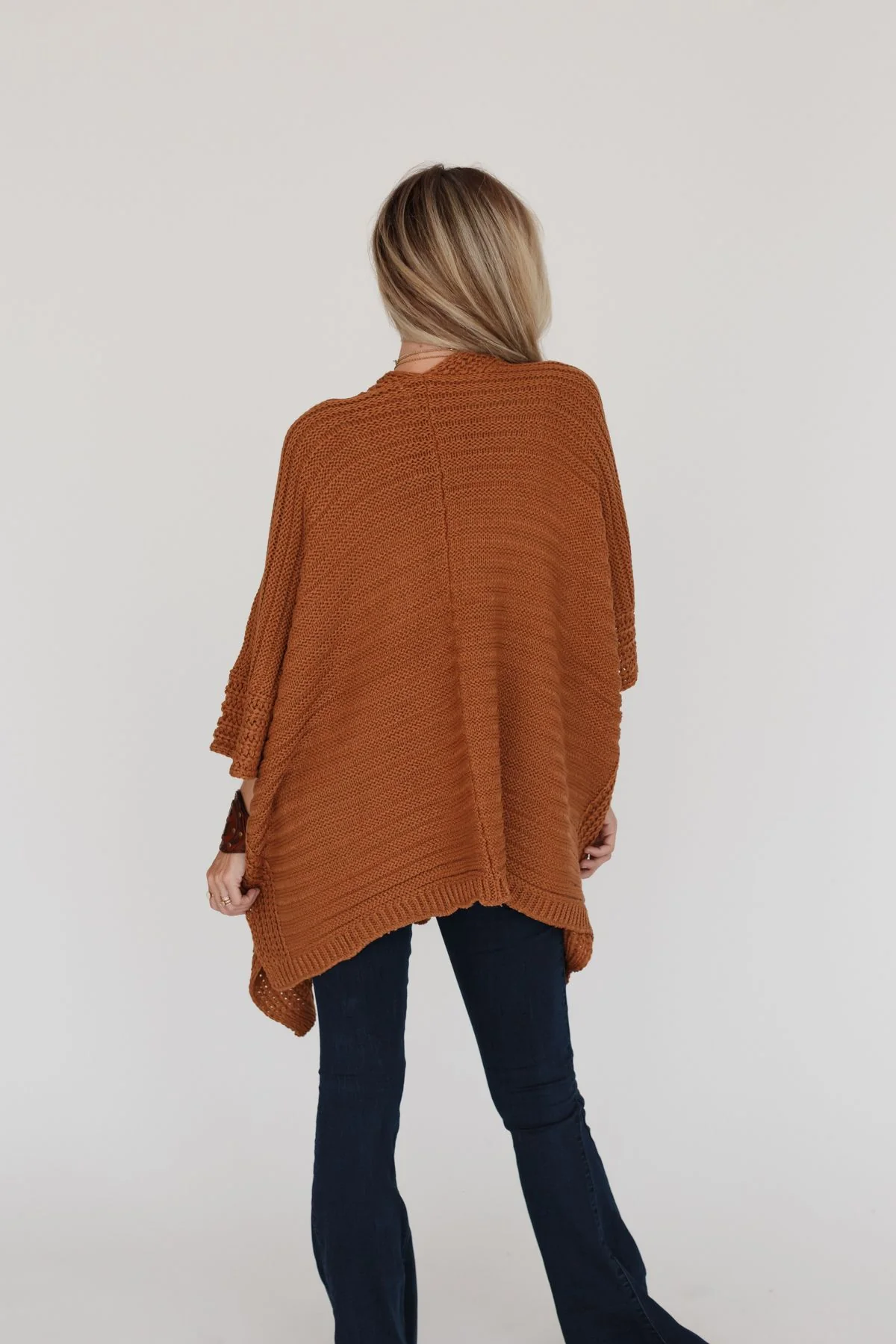 So Deserving Knit Ruana - Camel - Image 3