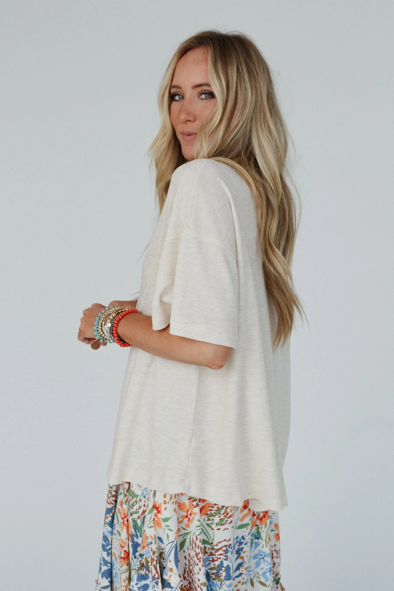 The Nest Soft Plume Henley Top - Oatmeal - Pre Order - Image 6