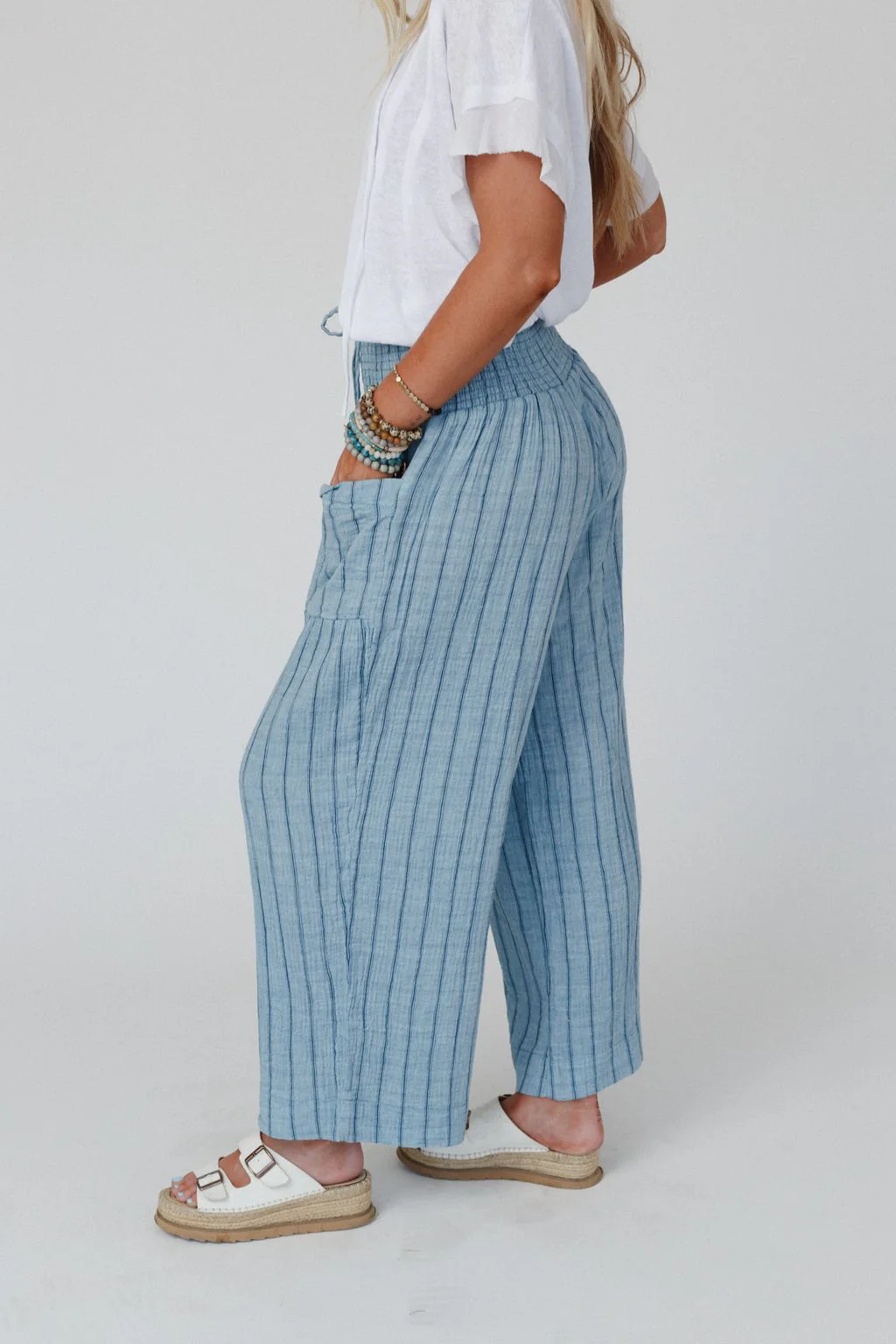 Solana Striped Pants - Blue - Image 4
