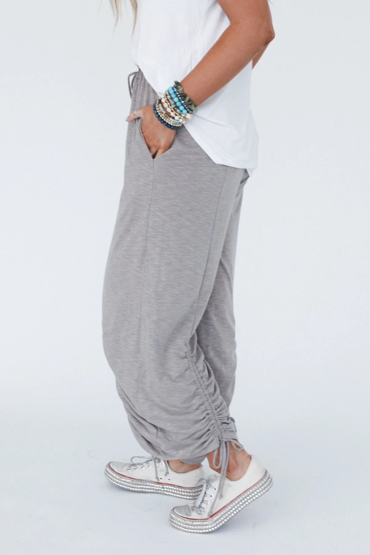 The Nest Solie Cinched Pants - Taupe - Image 3