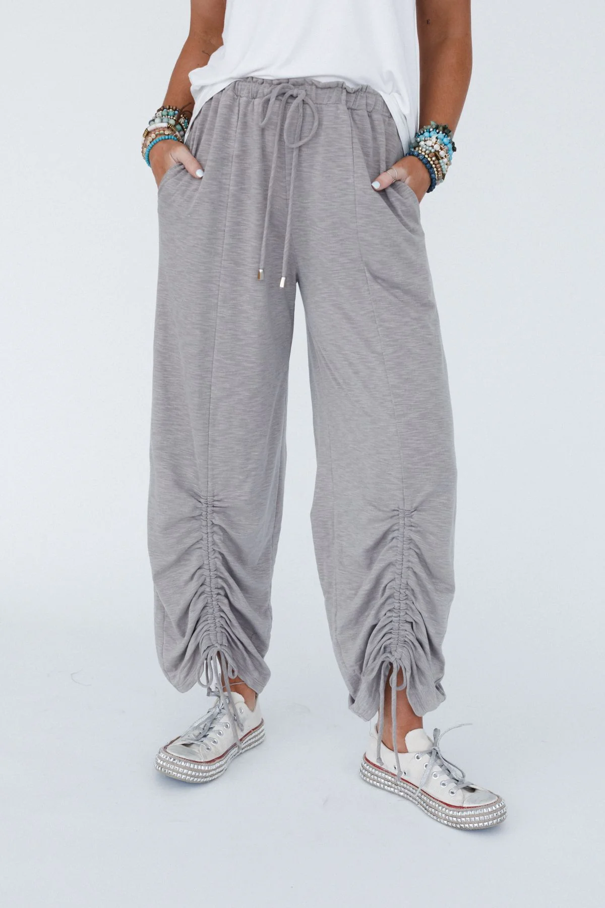 The Nest Solie Cinched Pants - Taupe - Image 7