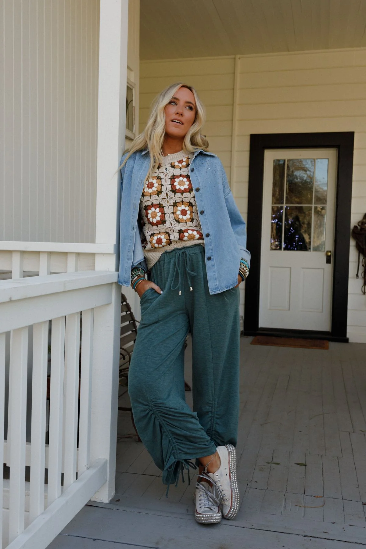 The Nest Solie Cinched Pants - Green Olive - Image 7