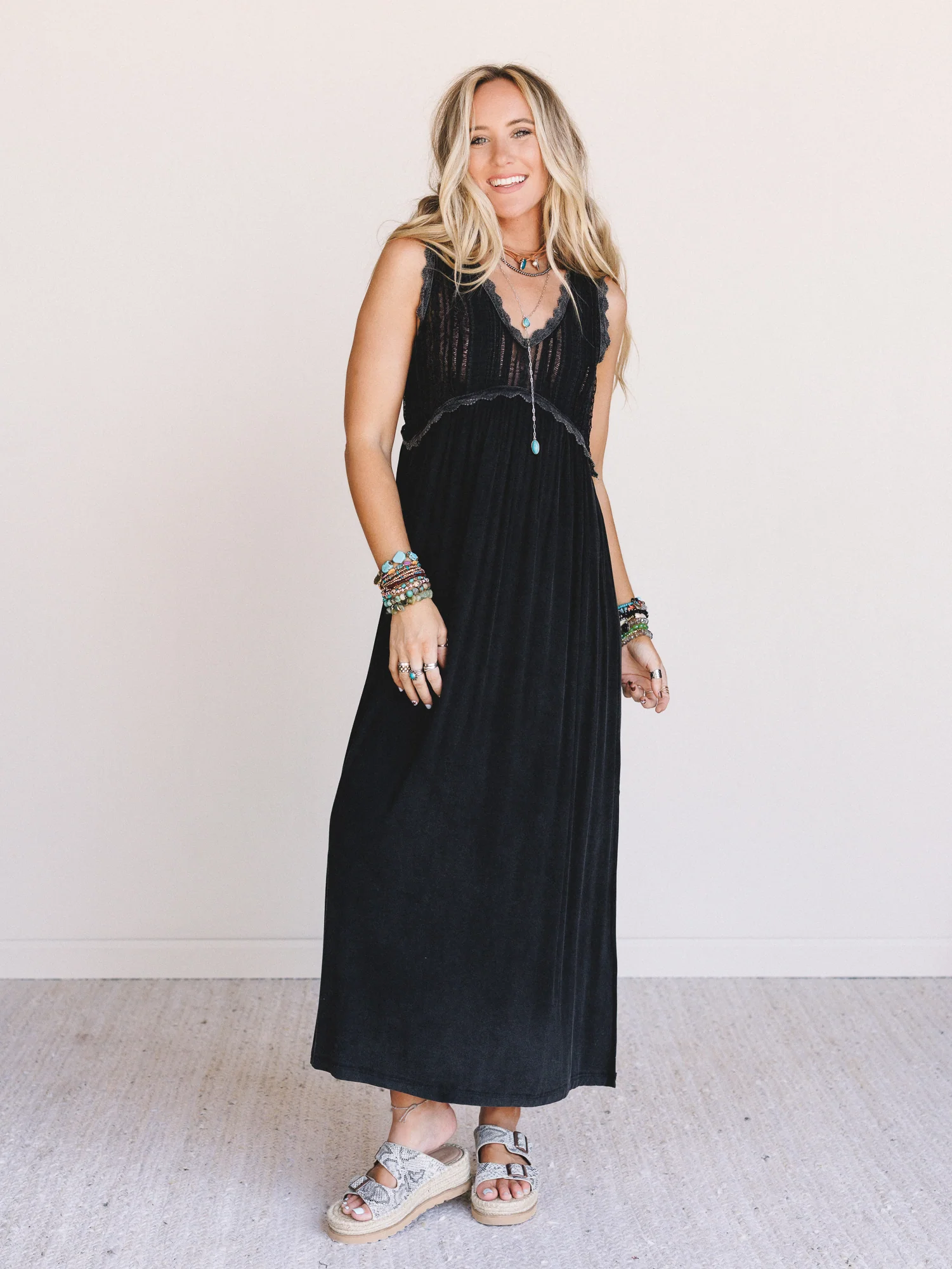 Soul Glow Maxi Dress - Black - Image 6