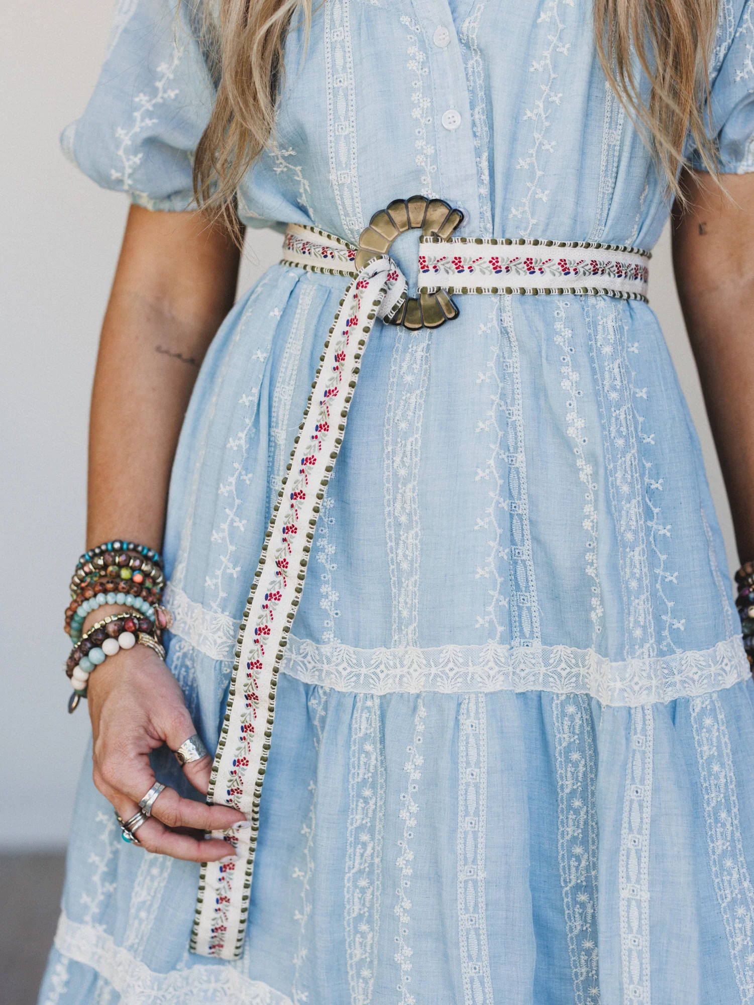 Spring Flower Belt - Olive - Pre Order