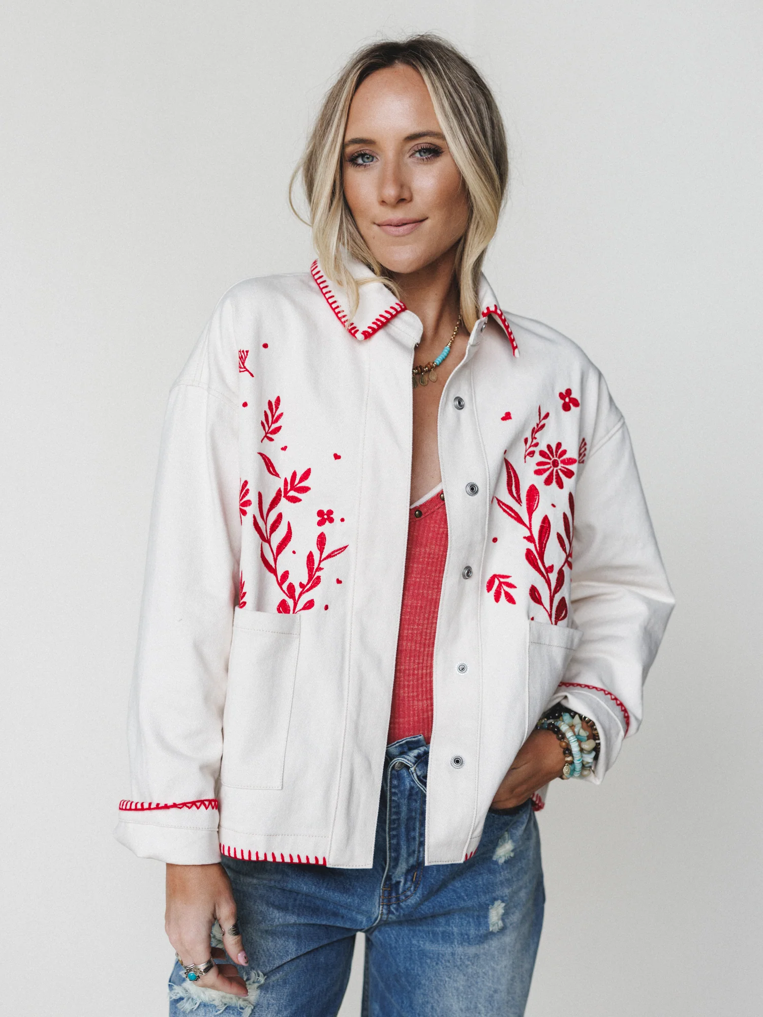 Spring Poems Jacket - Cream