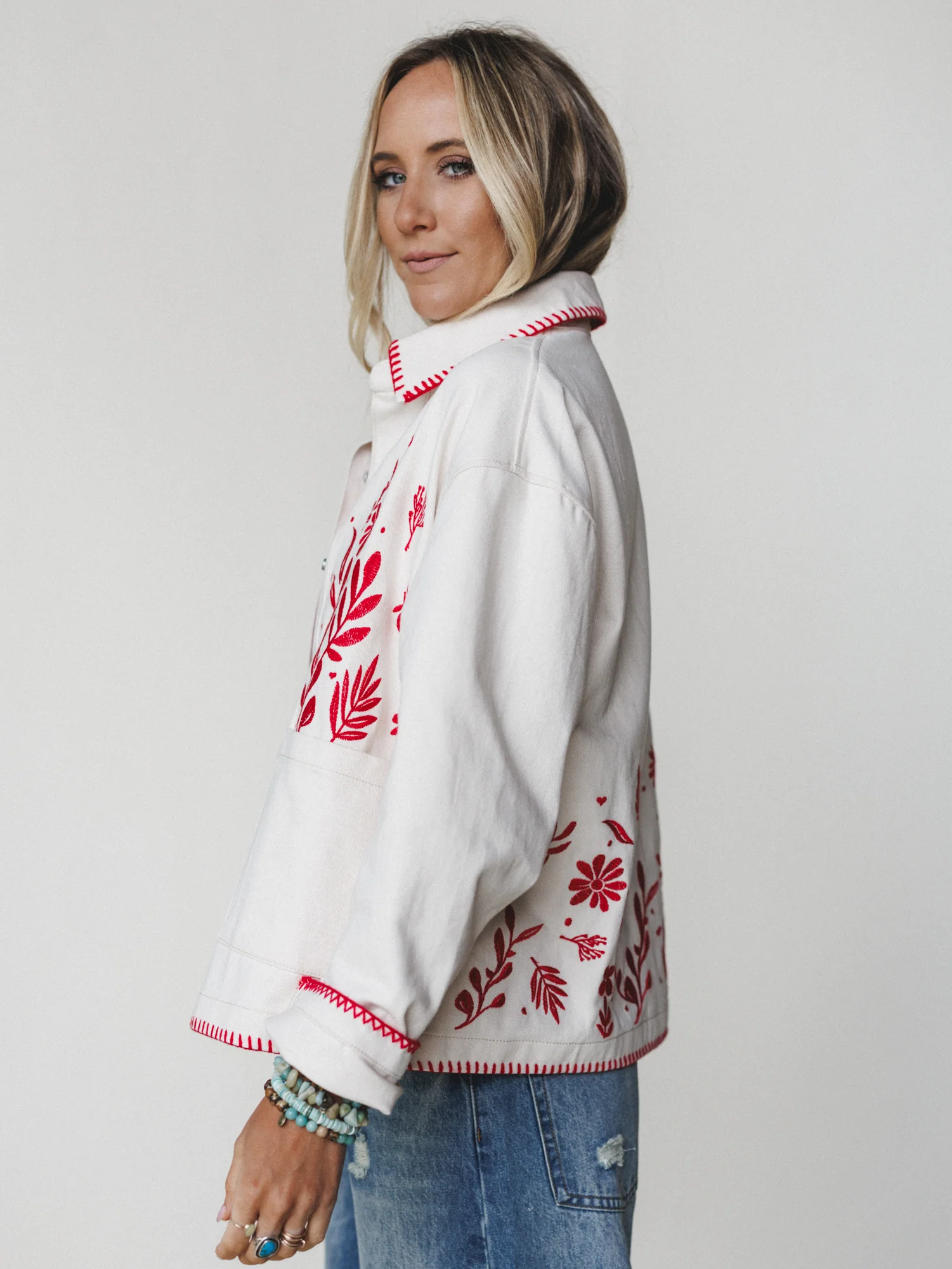 Spring Poems Jacket - Cream - Image 6