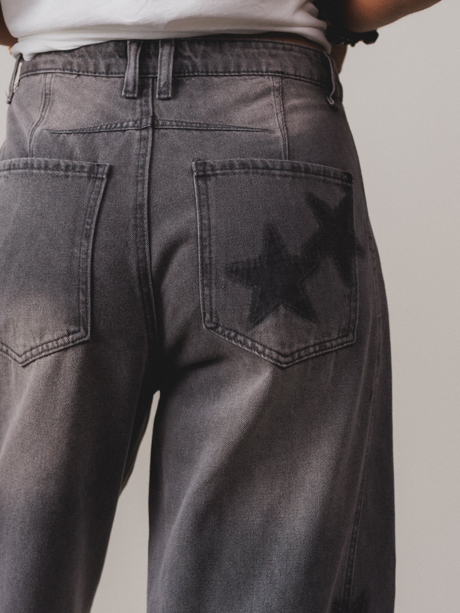 Star Walk Barrel Jeans - Black - Image 3