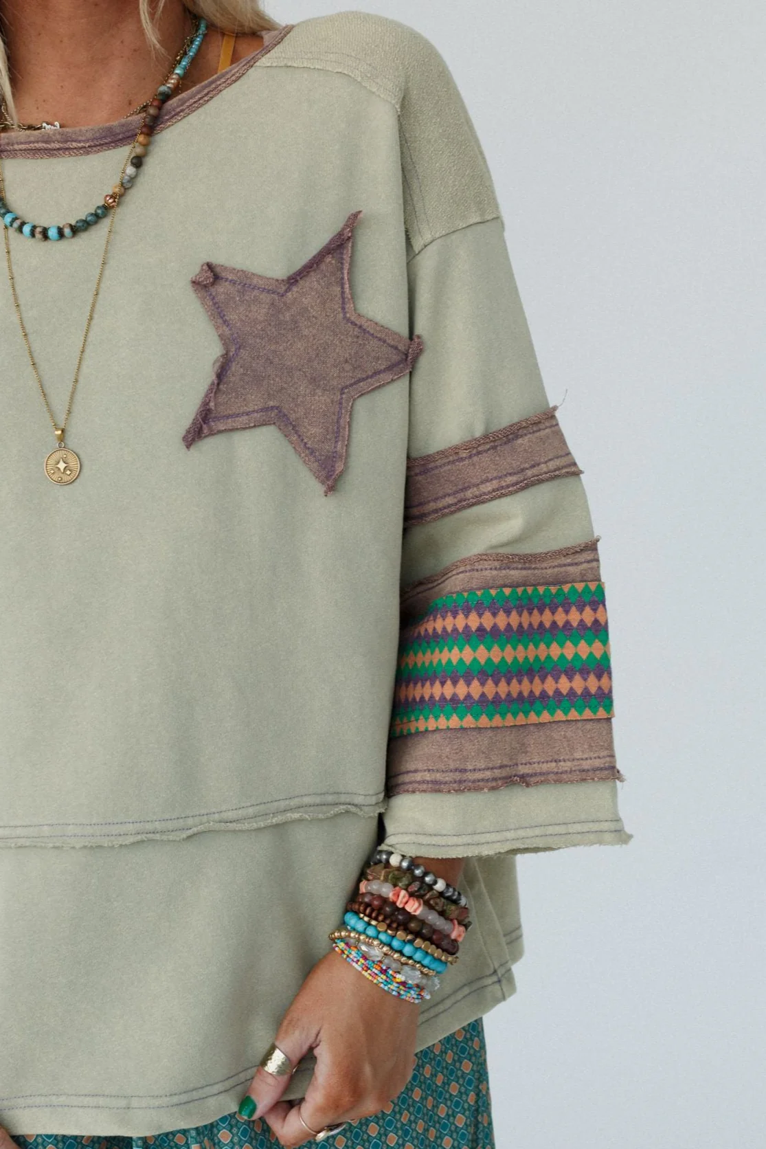 Starbeam Pullover Top - Sage - Image 2