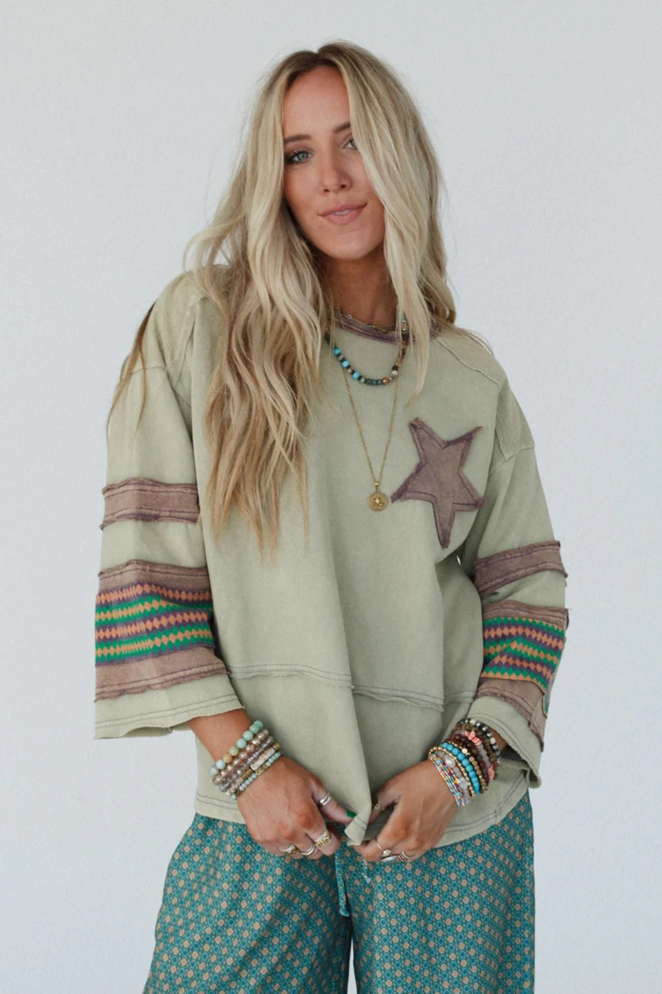 Starbeam Pullover Top - Sage - Image 3