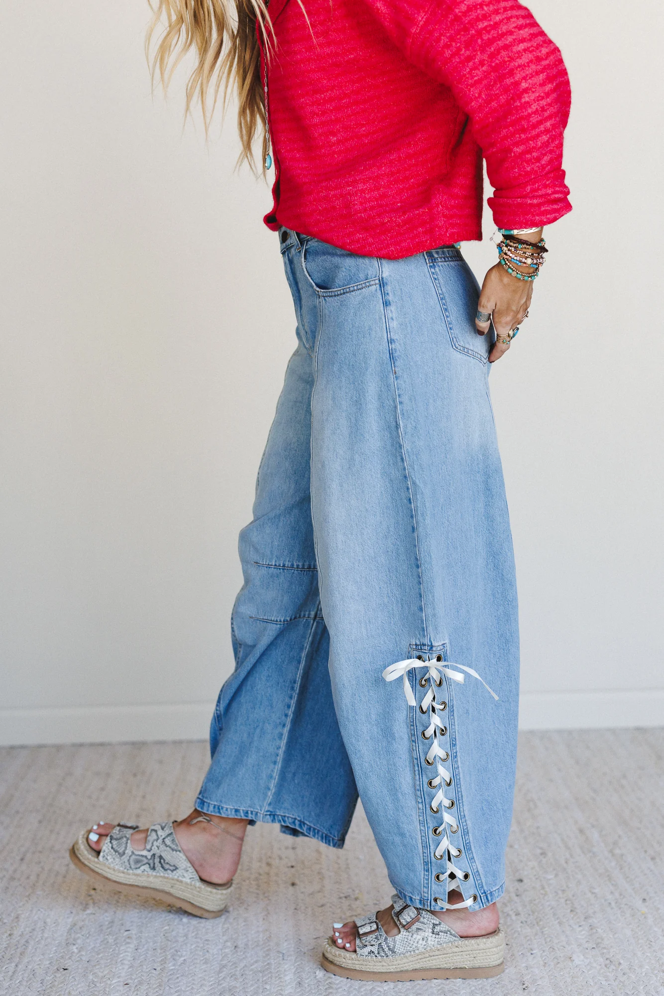 Starlace Wide Leg Jeans - Denim - Pre Order
