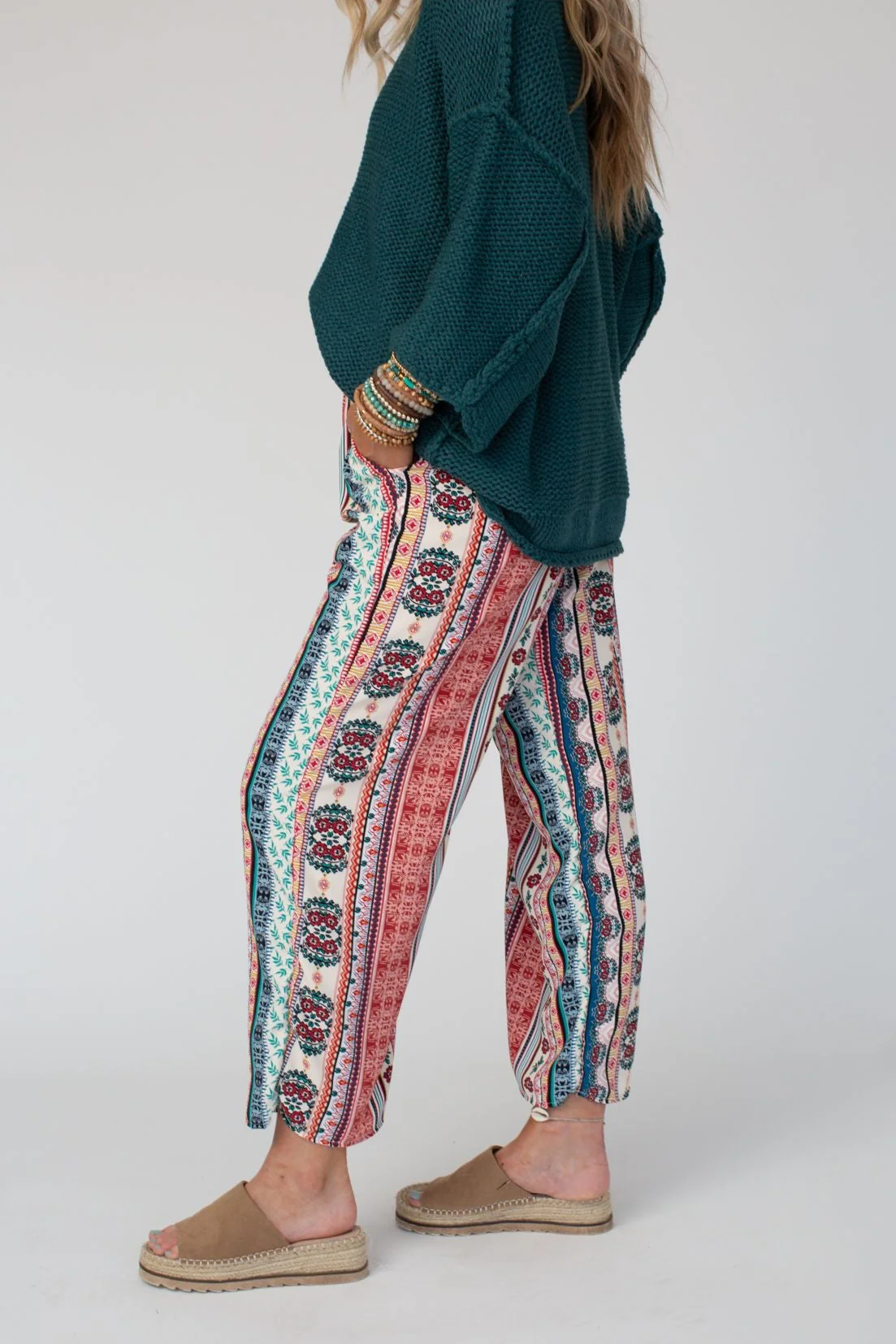 The Nest Staycation Wide Leg Drawstring Pant - Red Clay - Image 7