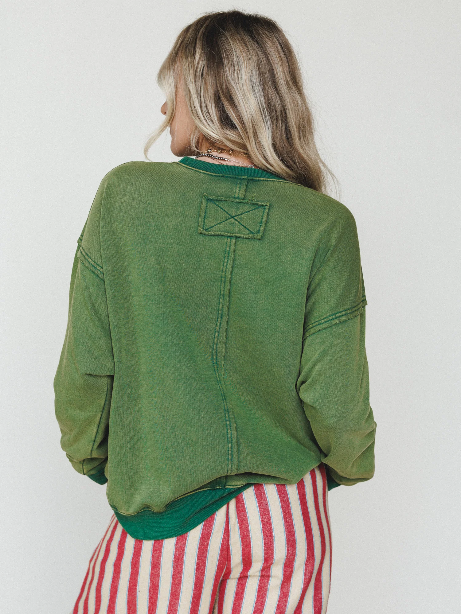 Strawberry Fields Pullover - Juniper Green - Image 5
