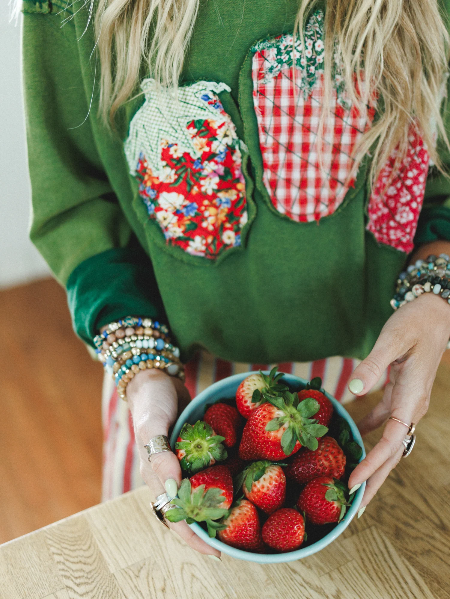 Strawberry Fields Pullover - Juniper Green - Image 6