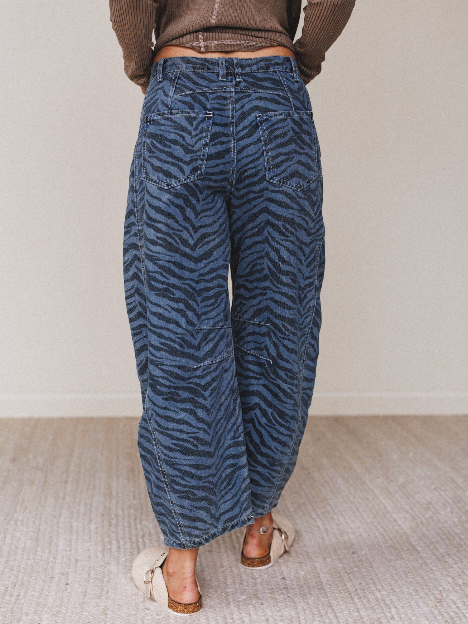 Saddle Sky Animal Print Pants - Denim - Image 5
