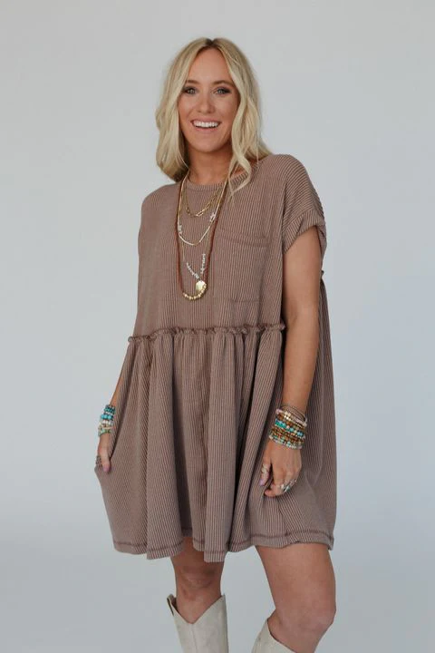 The Nest Subtle Escape Textured Dress - Acorn - Image 9
