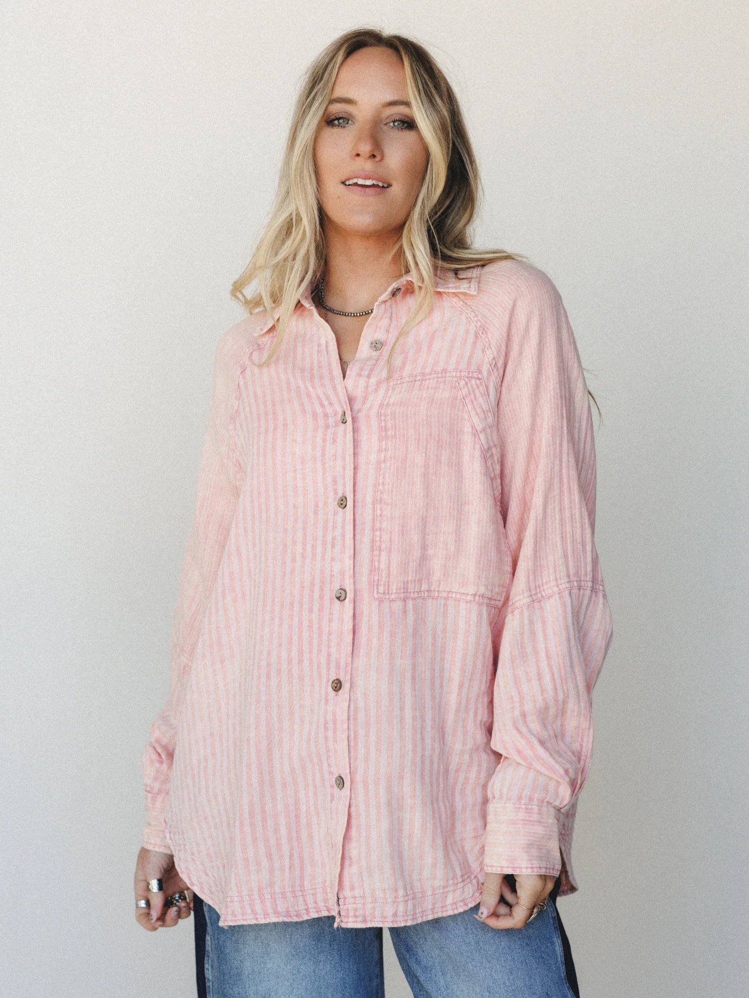 Sun Flare Striped Top - Apricot - Image 2
