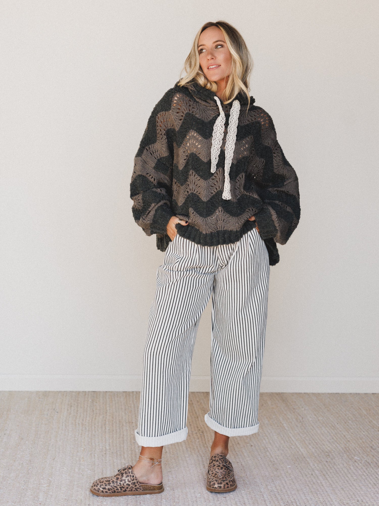 Sunday Field Striped Pants - Black - Image 3