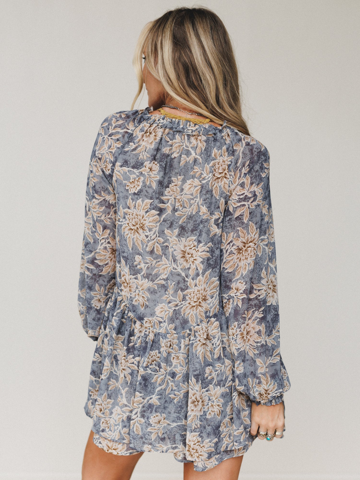 Sunday Forever Floral Romper - Navy - Image 6