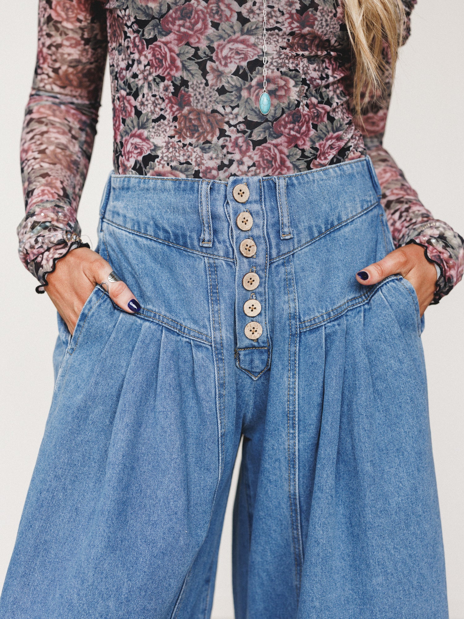 Sunset West Wide Leg Jeans - Denim - Image 3
