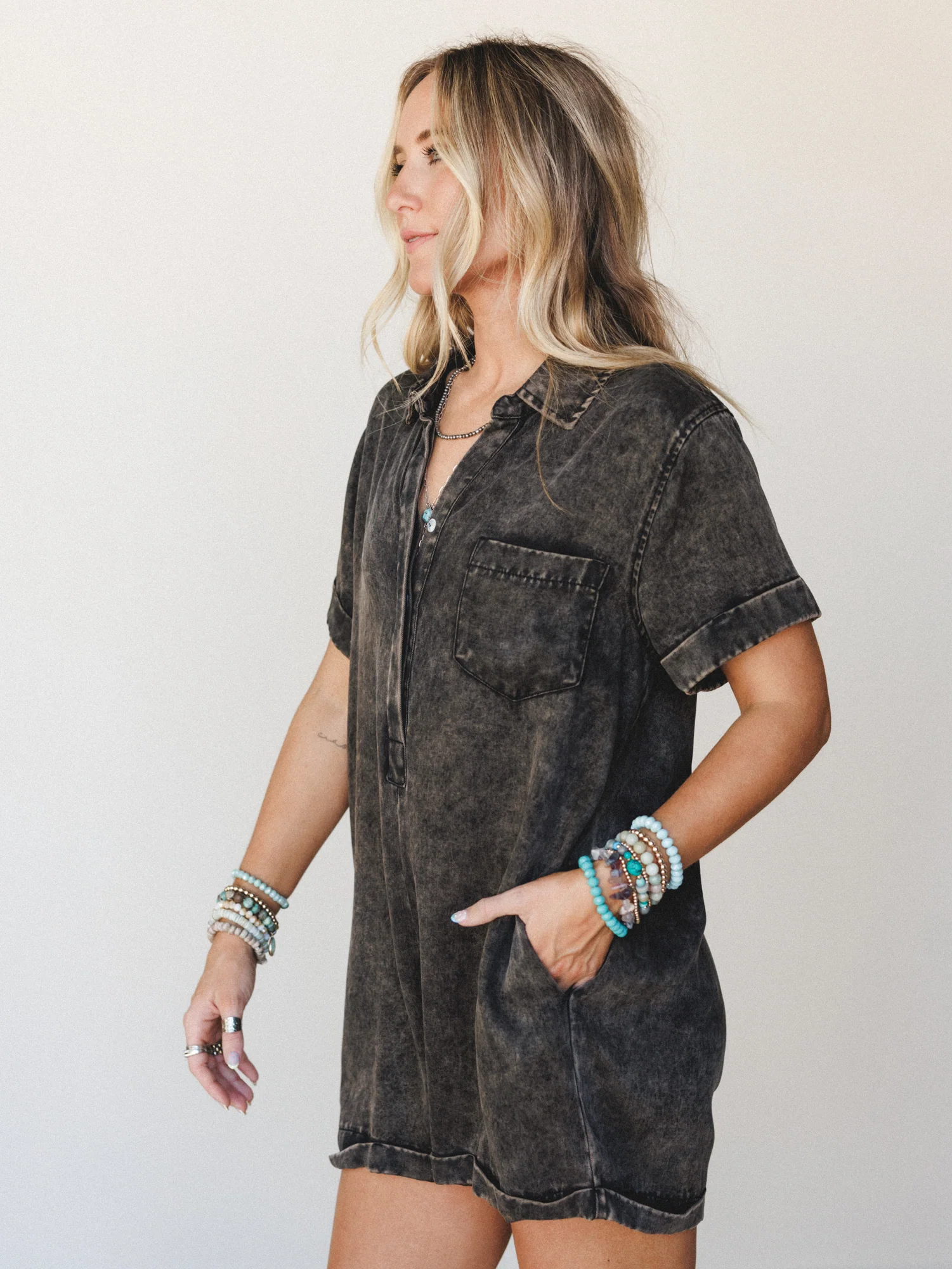 Sunshine Ready Romper - Ash Black - Image 3