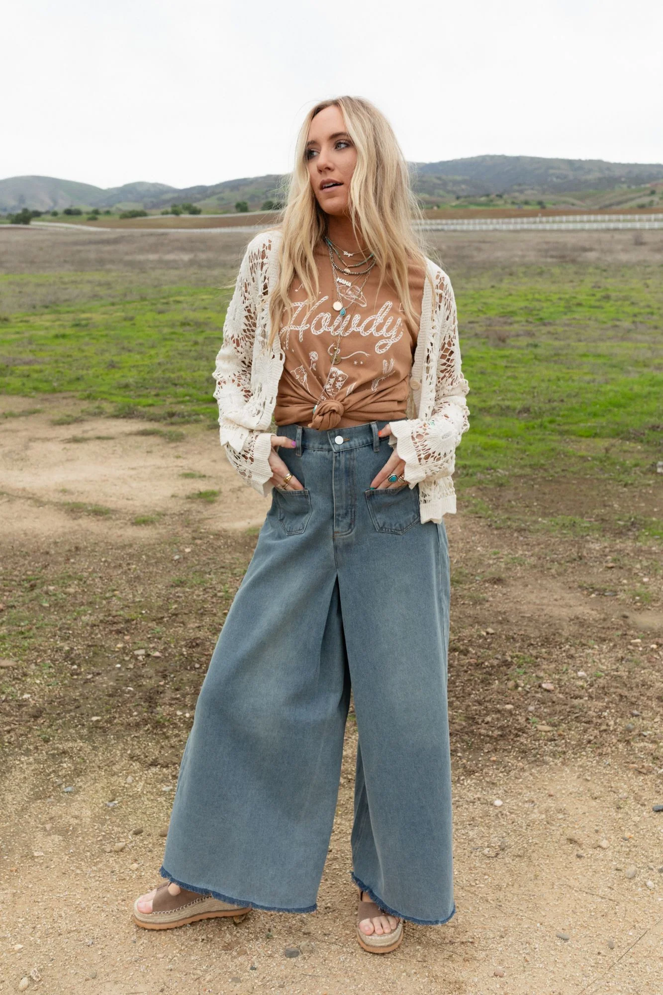 Sway My Way Super Wide Leg Pant - Light Denim - Image 8