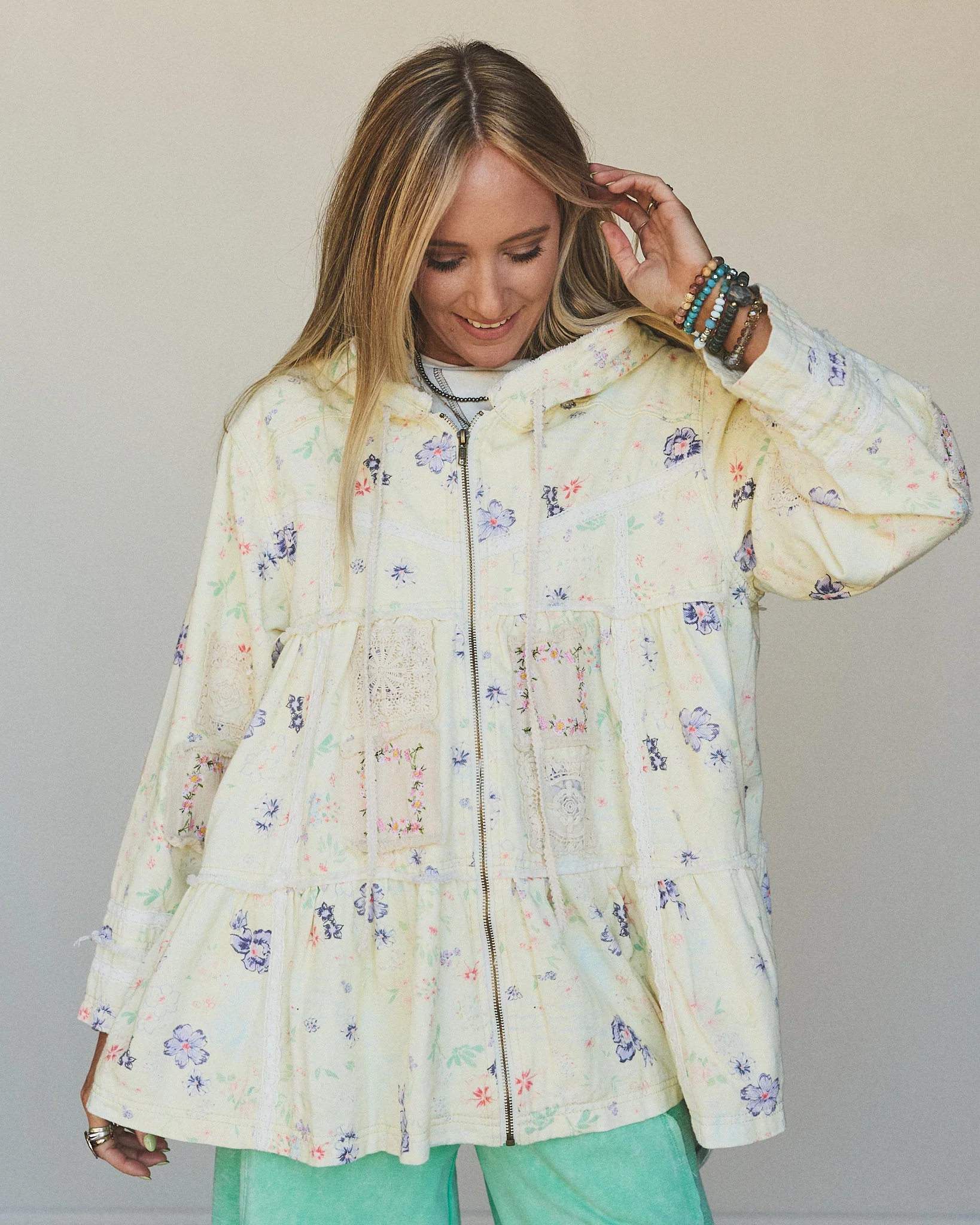 Sweet Energy Shacket - Cream Floral - Image 7