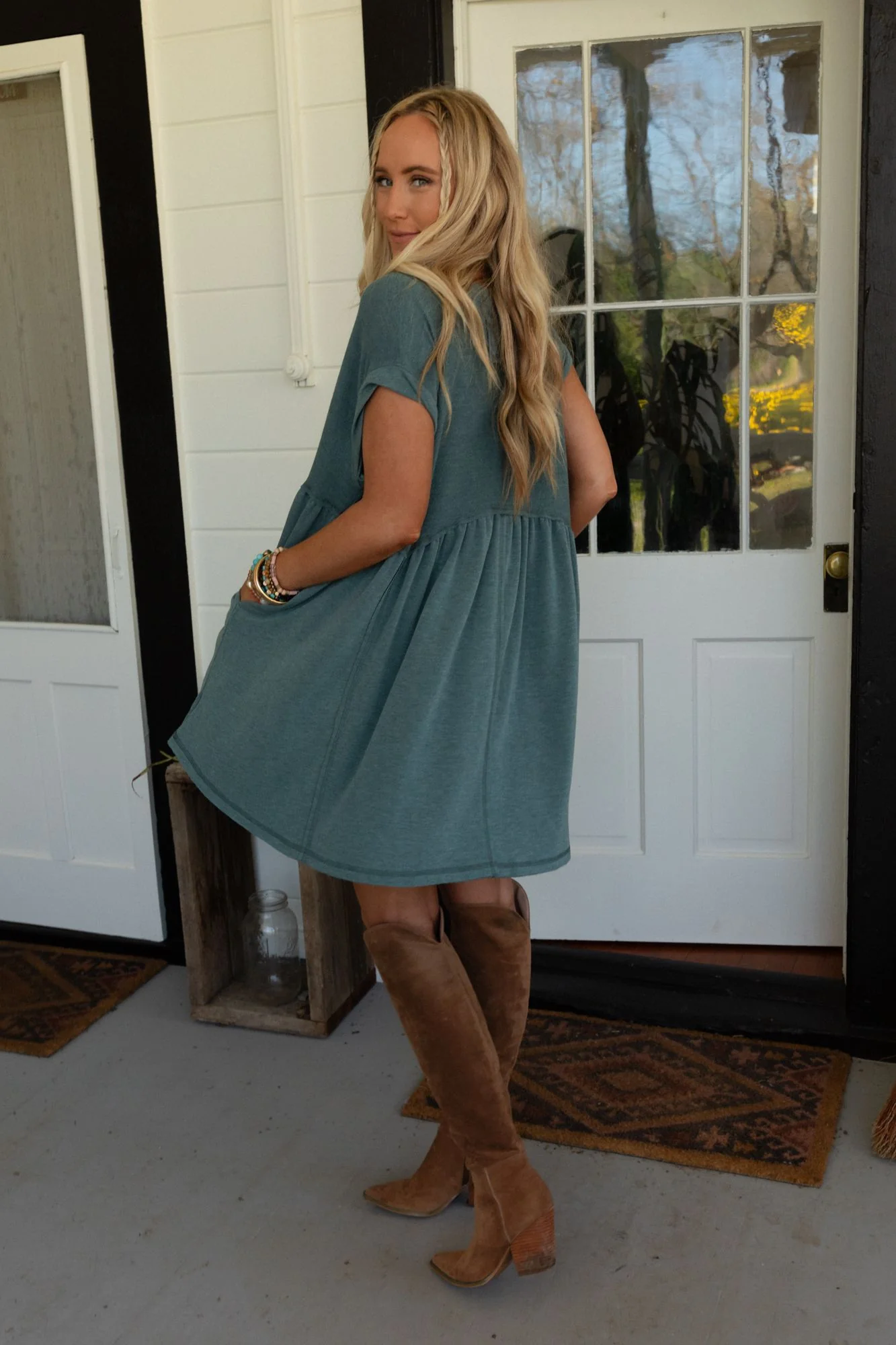 The Nest Sweet Nothings Baby Doll Dress - Teal - Image 10