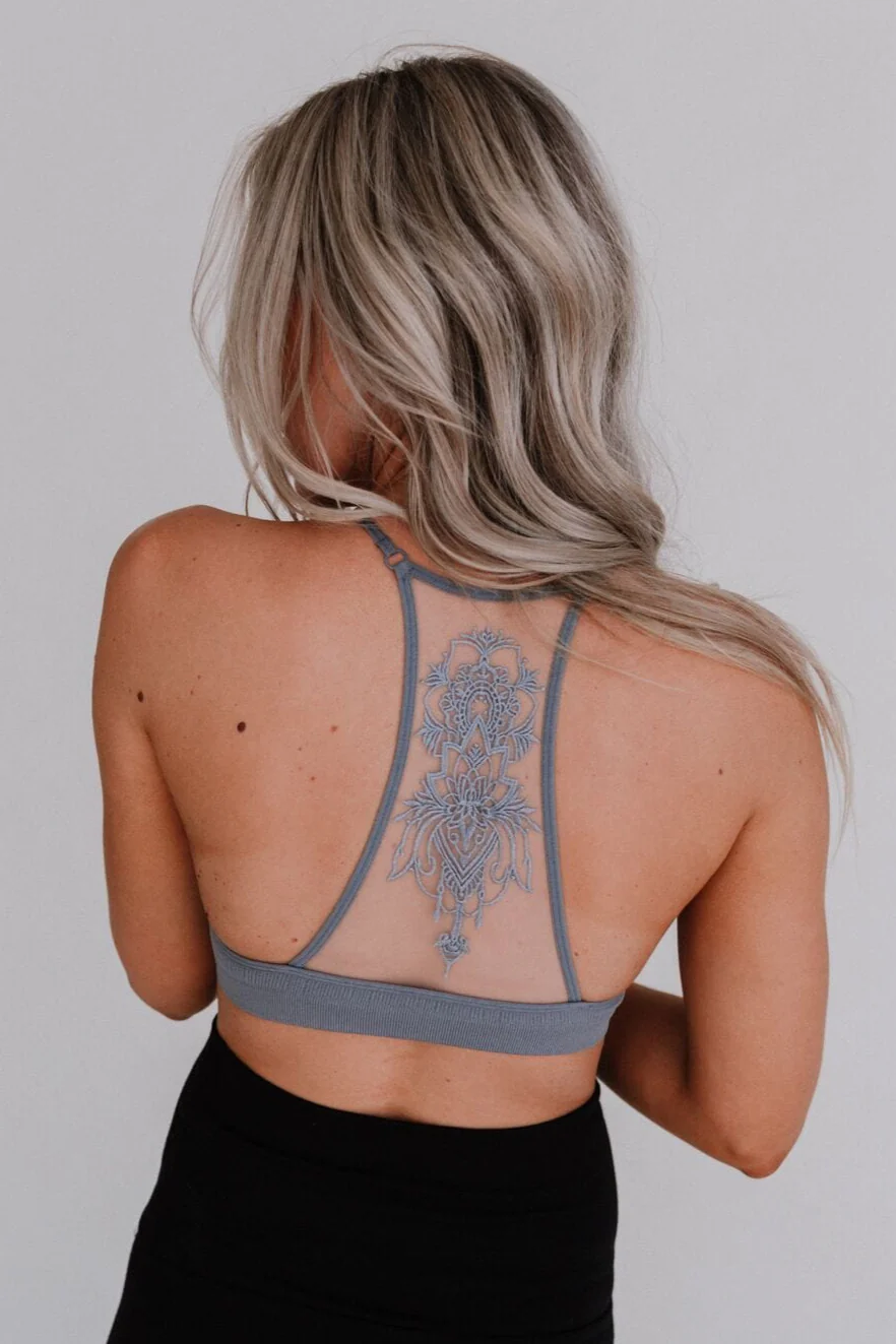 Tattoo Bralette - Gray - Image 3