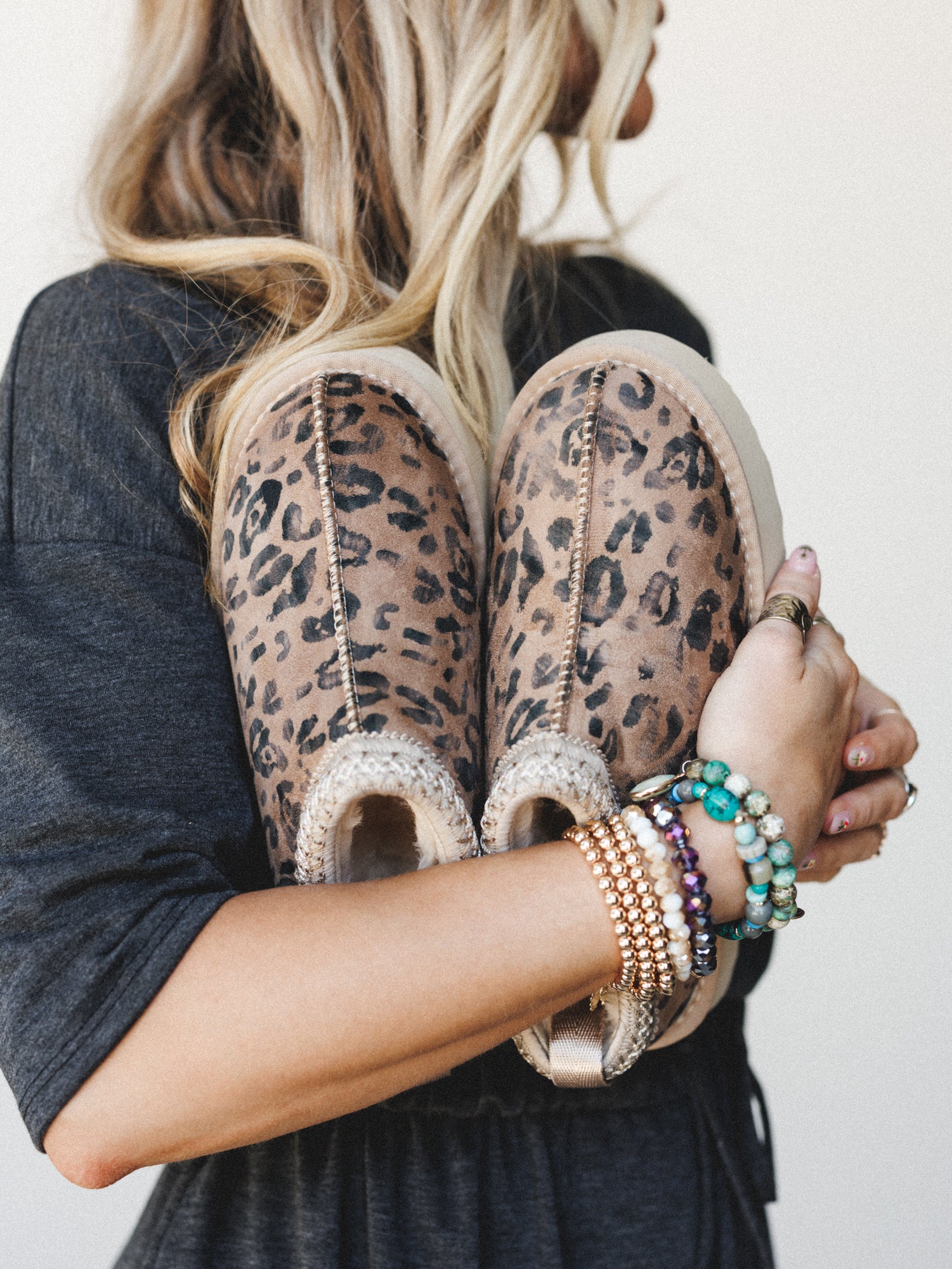 Tazz Platform Mule - Leopard Khaki