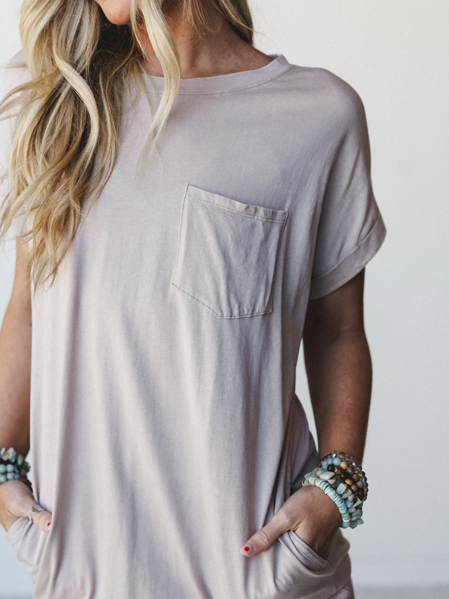 Tee It Up Maxi Tee Dress - Ash Mocha - Image 3