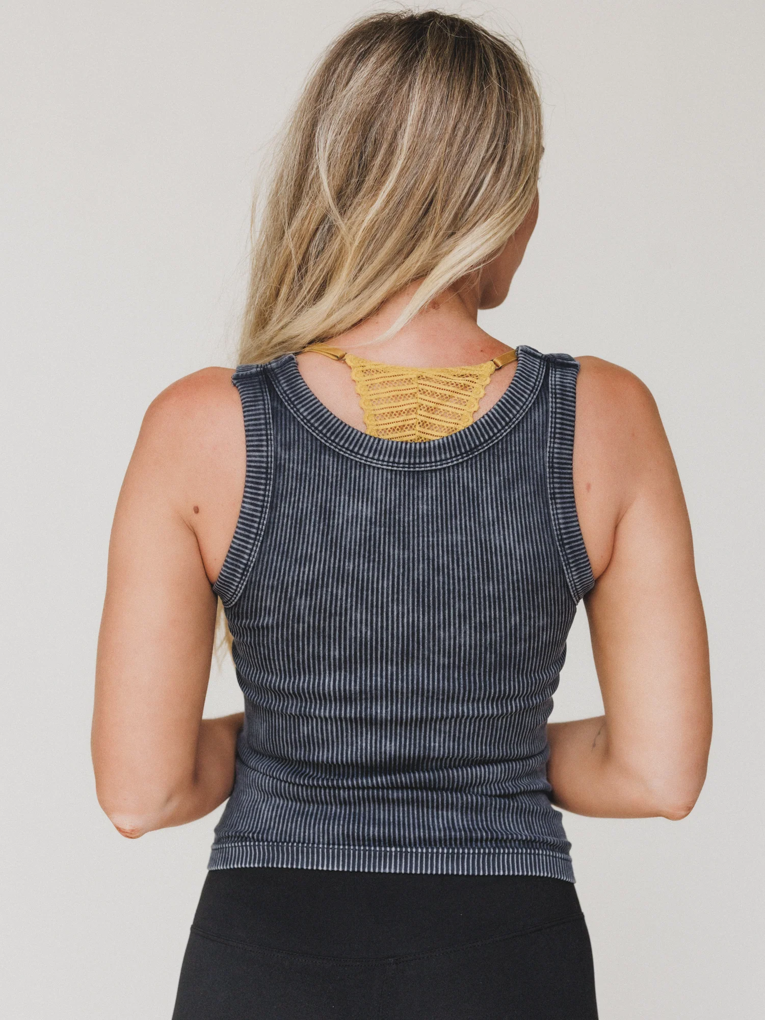 The Haven Fitted Tank Top - Black - Image 2